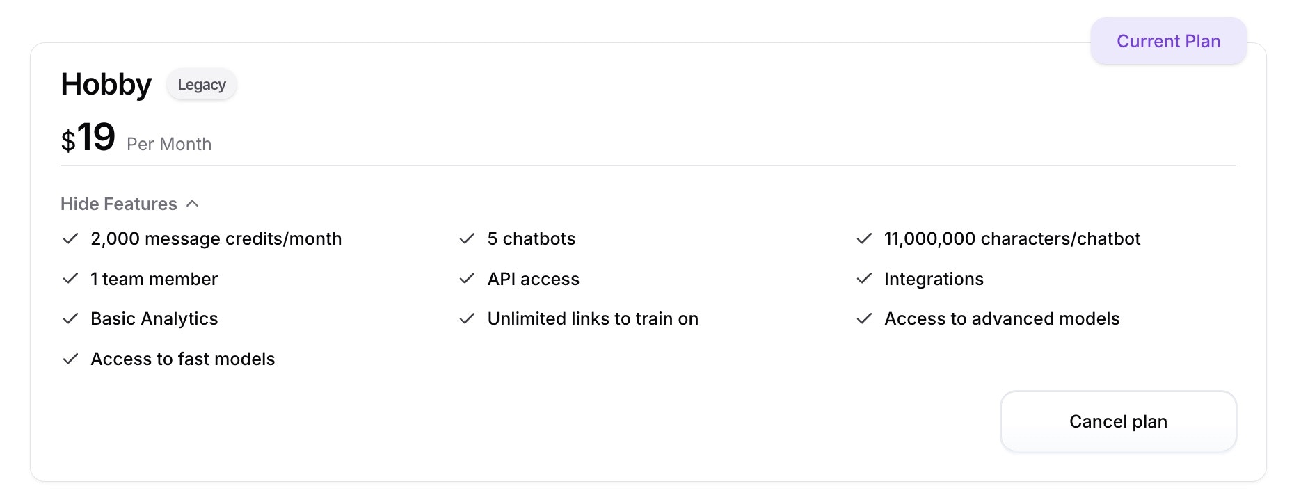 Workspace Settings Plans