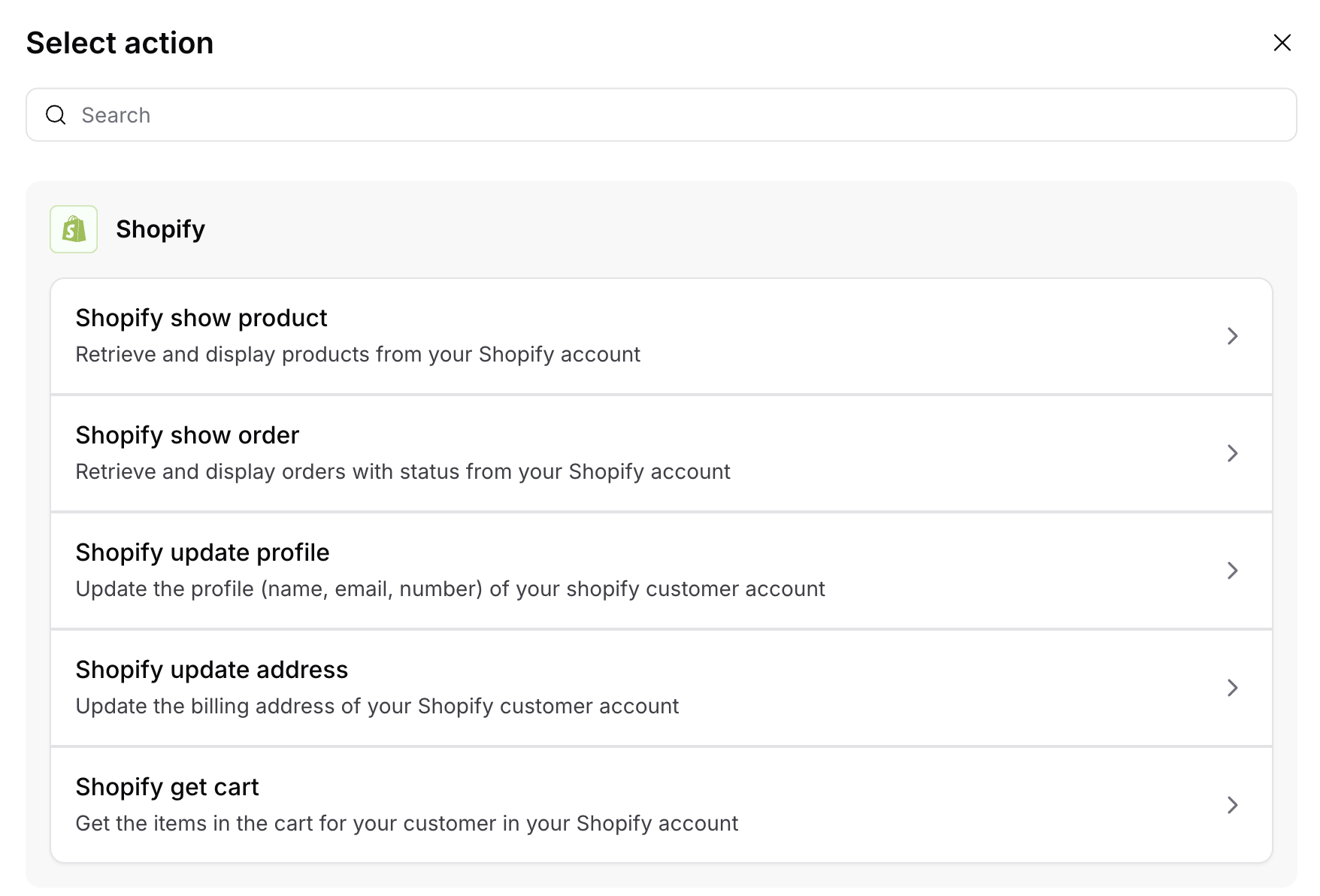 Shopify Actions