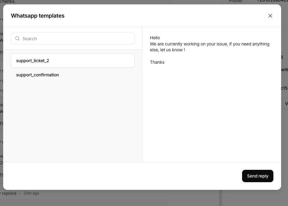 Browse and select an approved template