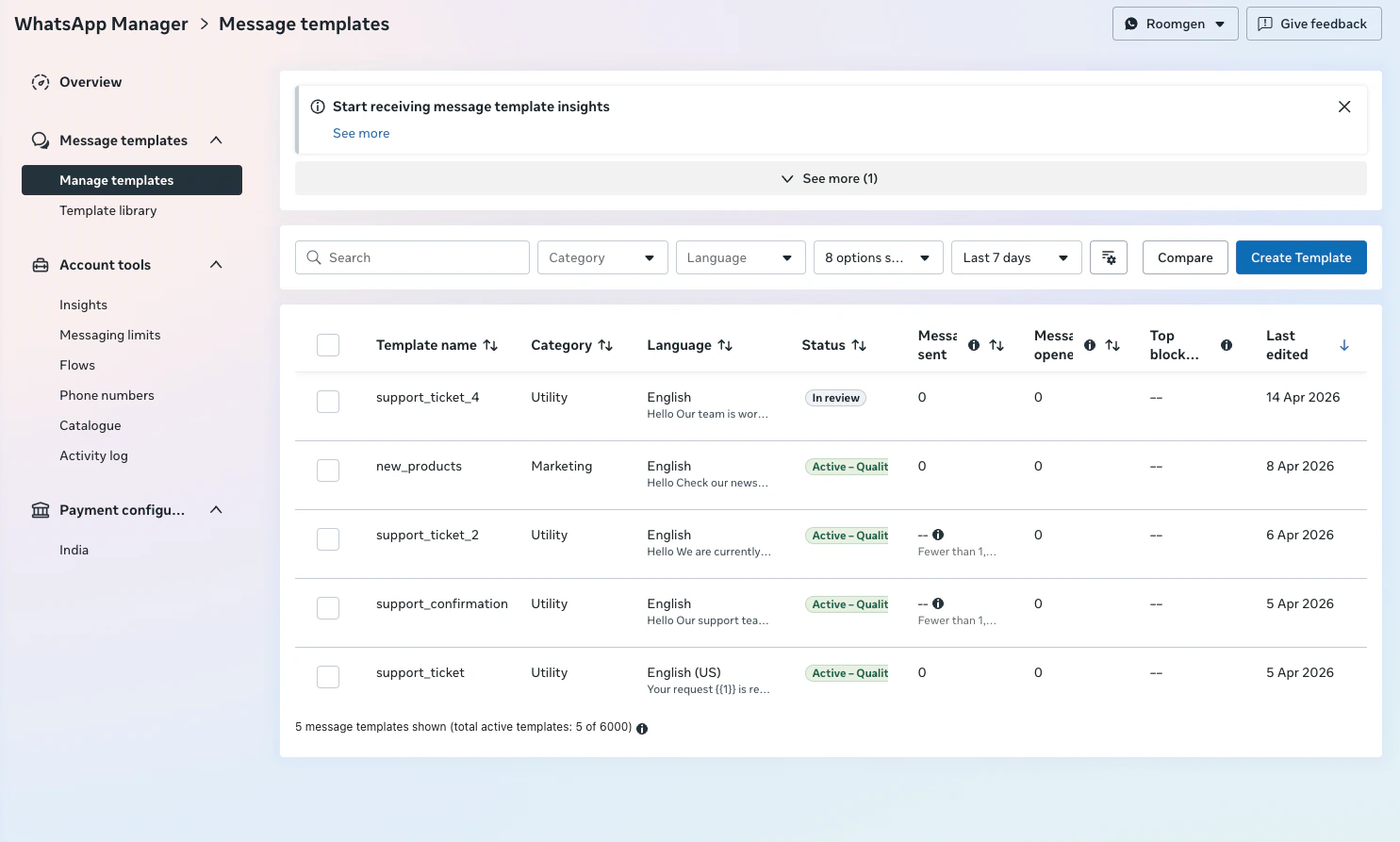 Submit template for review