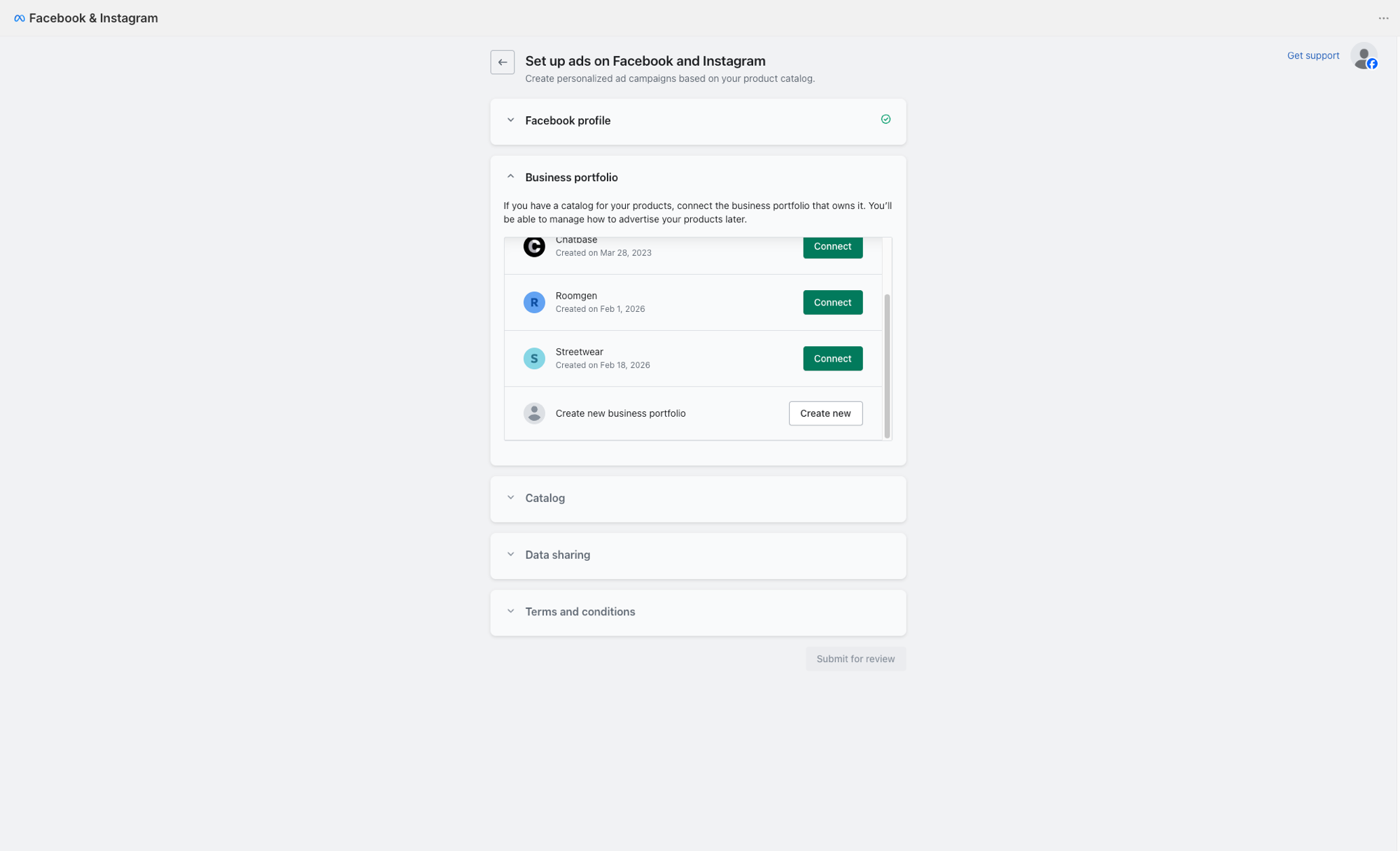 Connect business portfolio