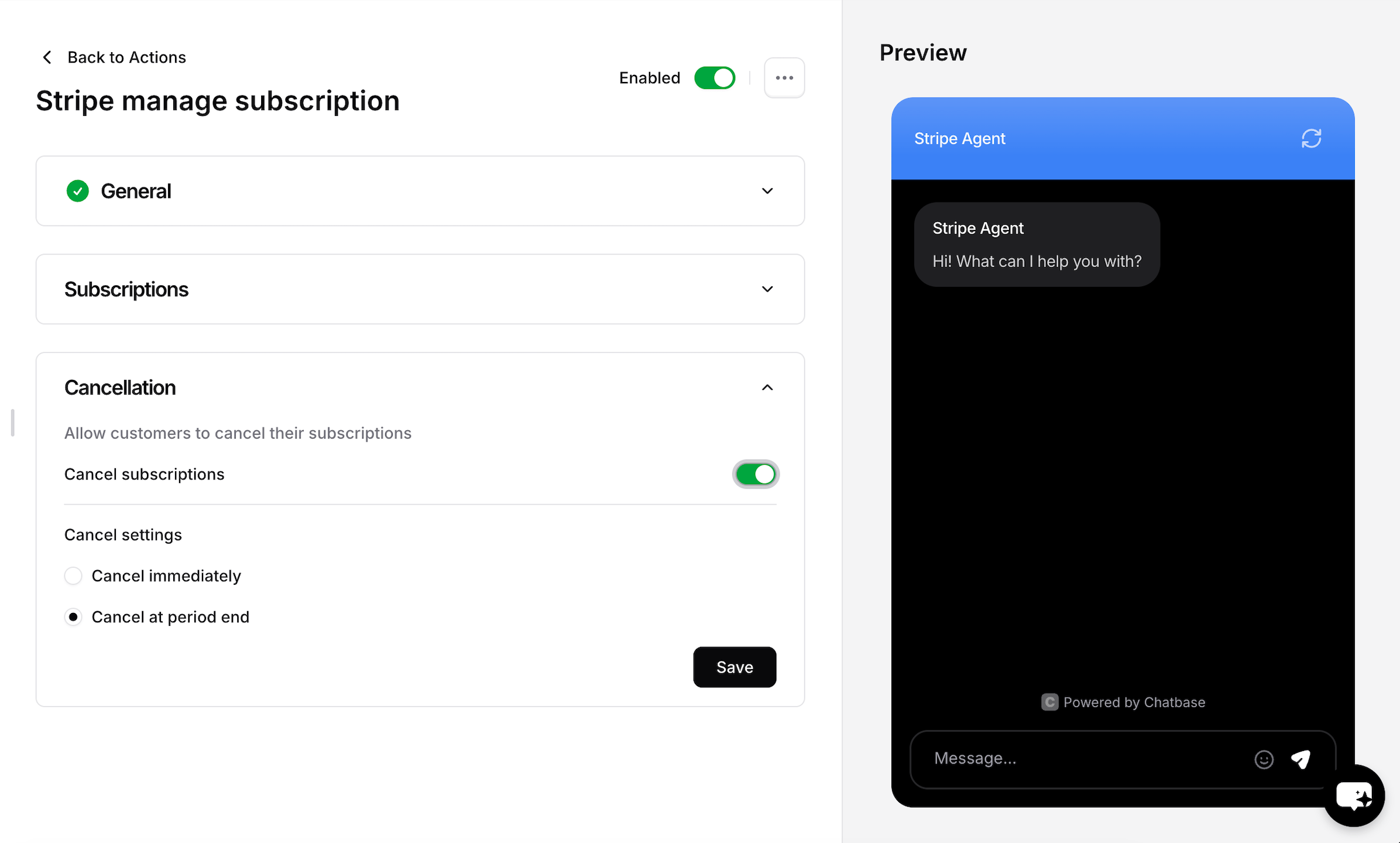 Configuring available subscription plans and options