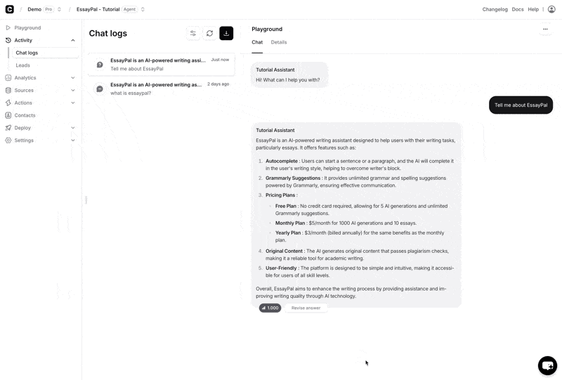Improve Answer Feature