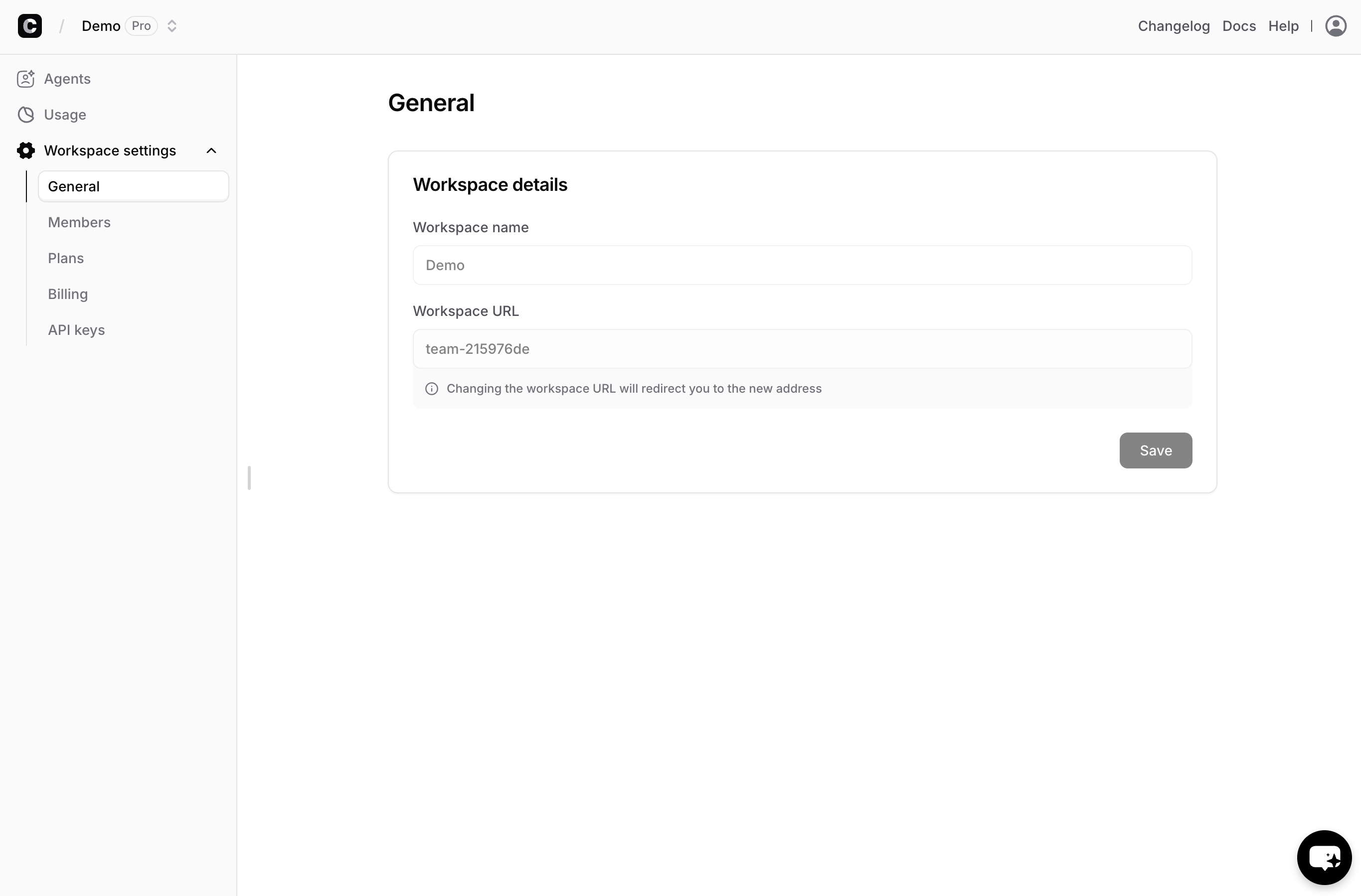 Team Settings General