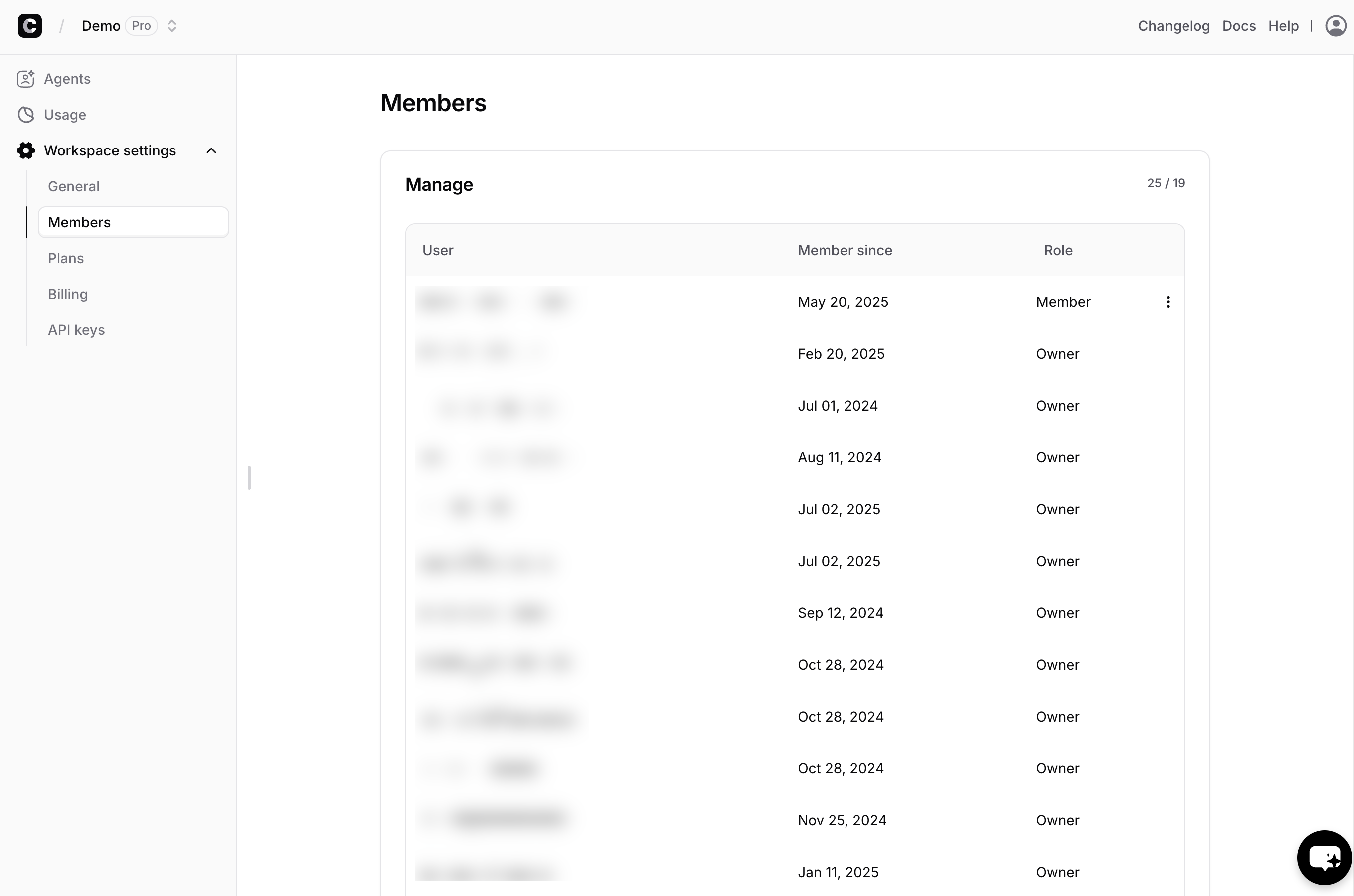 Team Settings Members