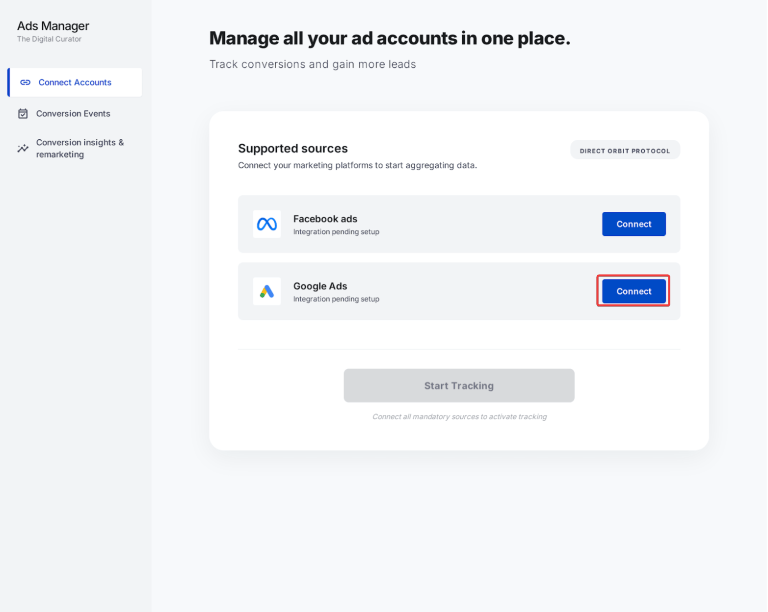 Connect a Google Ads account in AhaChat