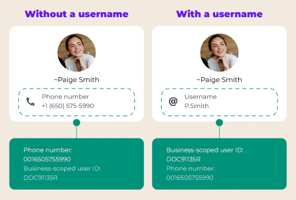 WhatsApp Usernames Comparison Matrix