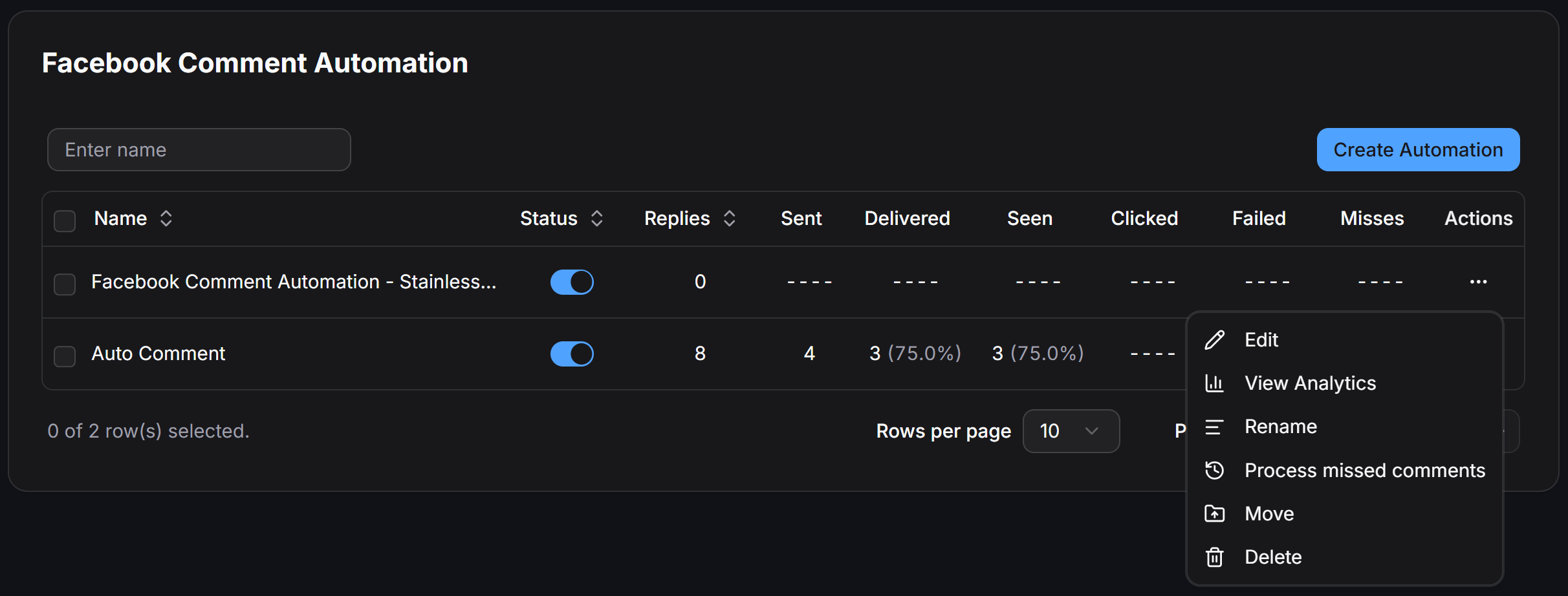 Chatbotx Facebook Comment Automation Actions