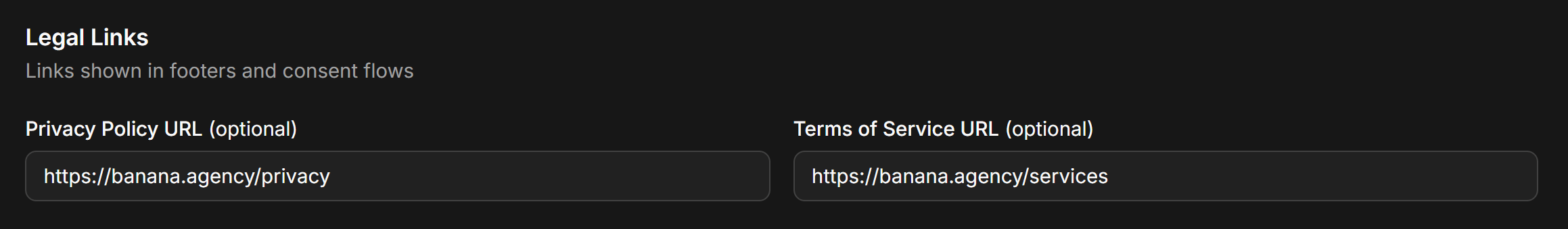 Chatbotx Whitelabel Legal Links Setup