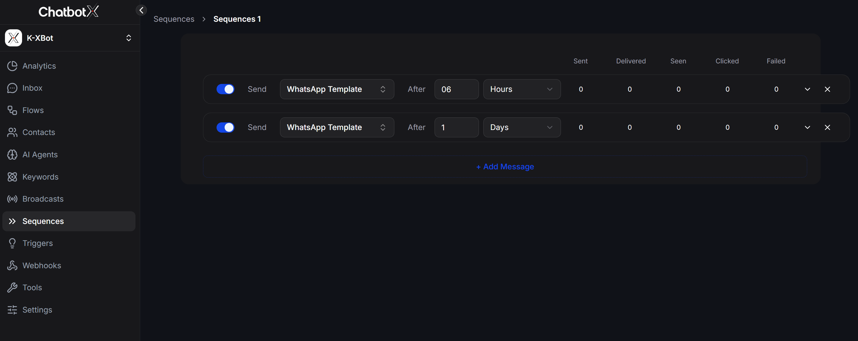 Send WhatsApp Template via Sequence