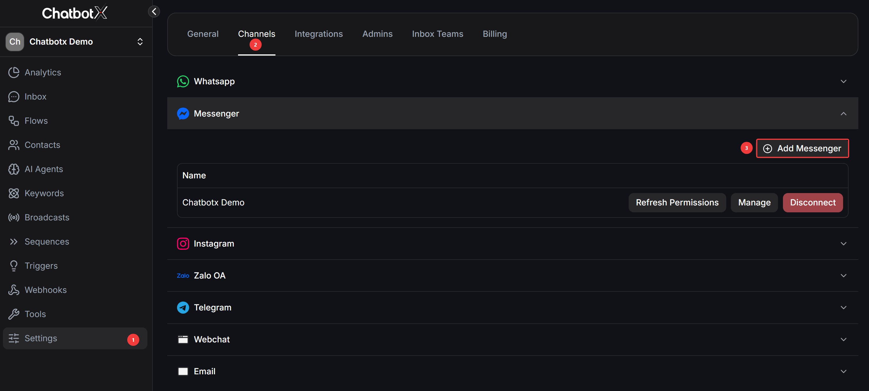 chatbotx_navigate_to_facebook_channel_setup