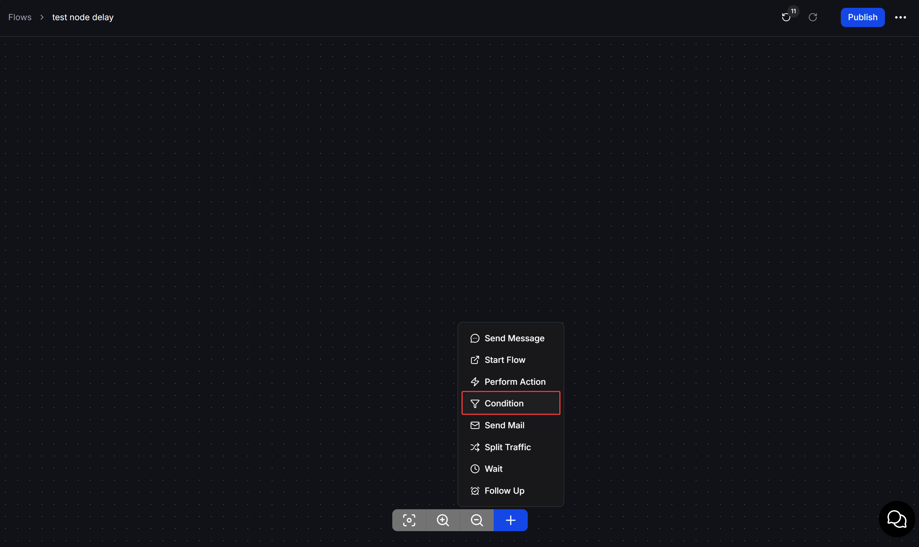 Flow Builder Add Condition Node