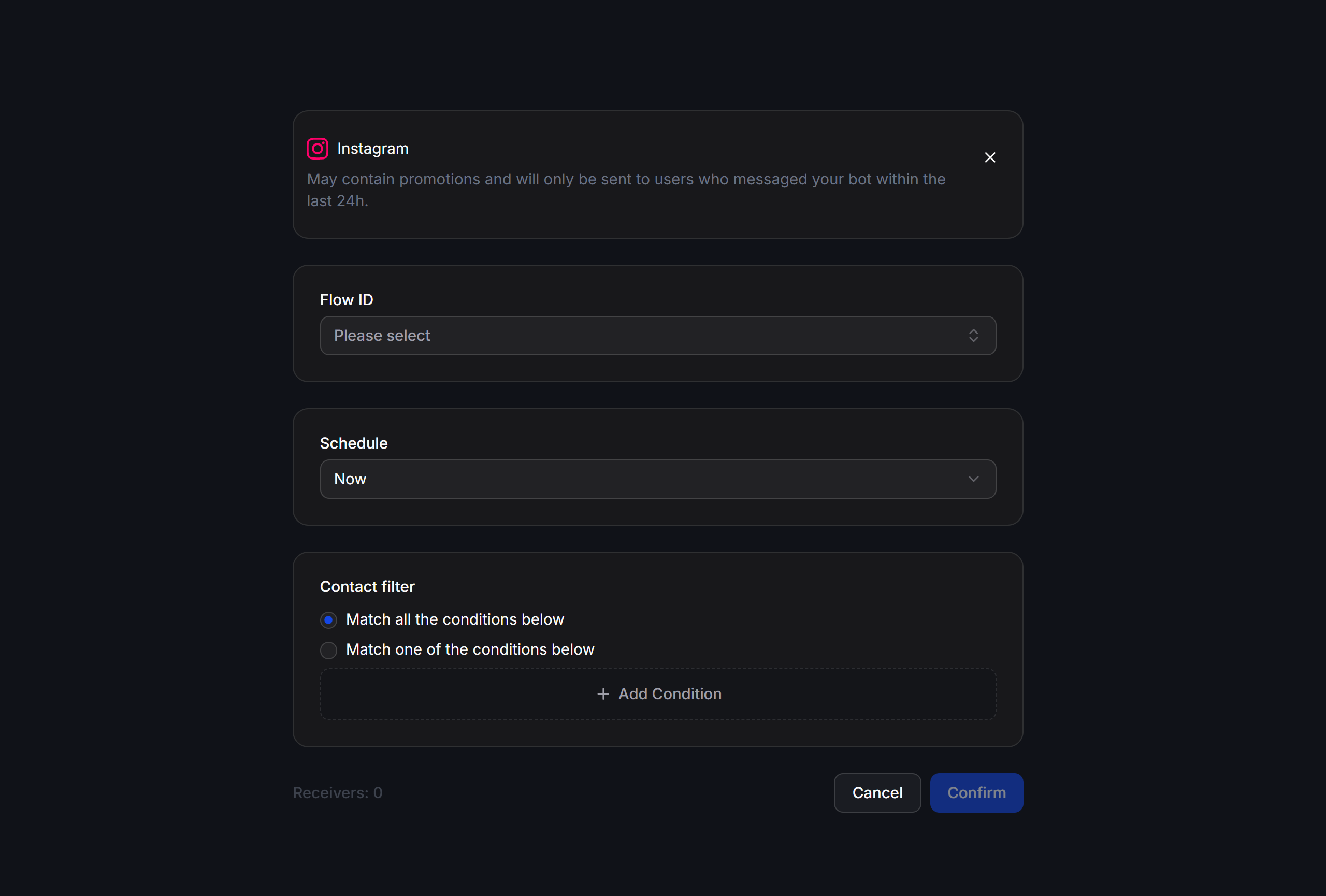 Configure Instagram broadcast