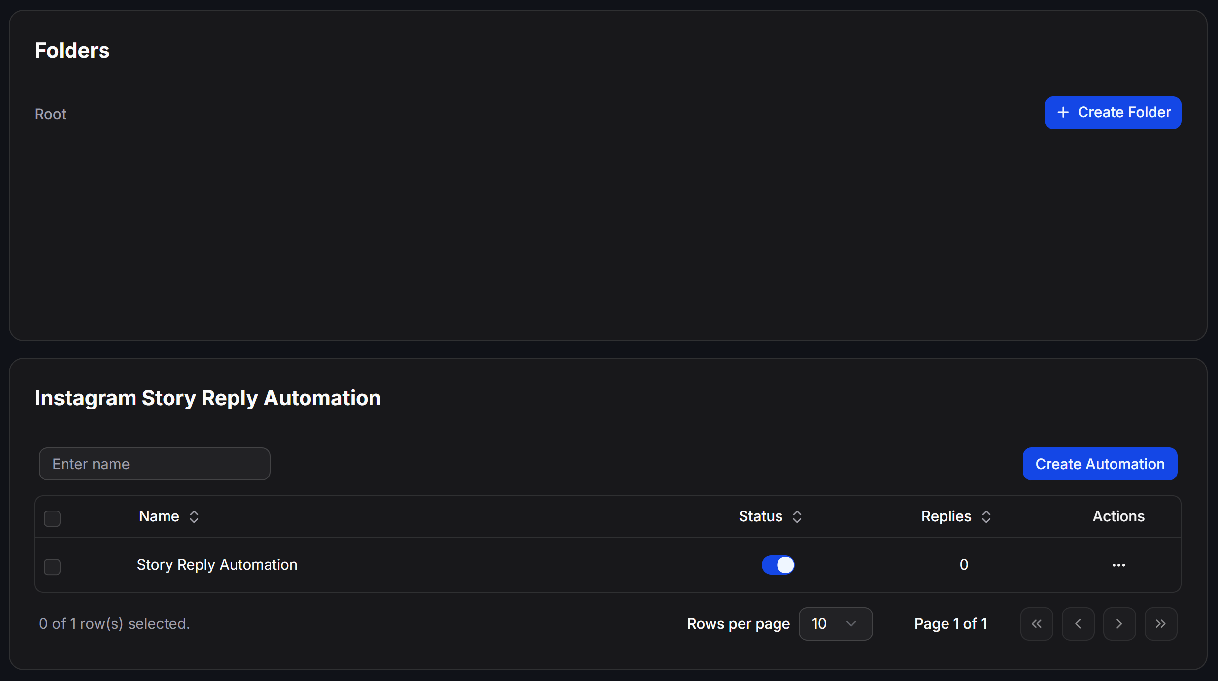 View and create Instagram Story reply automations