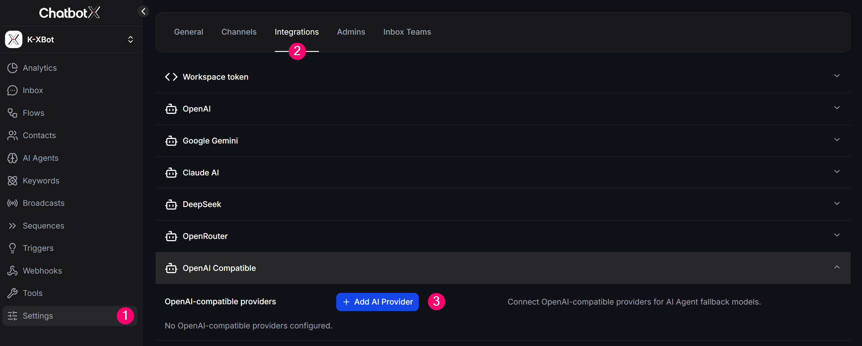 Openai Compatible Integration Settings