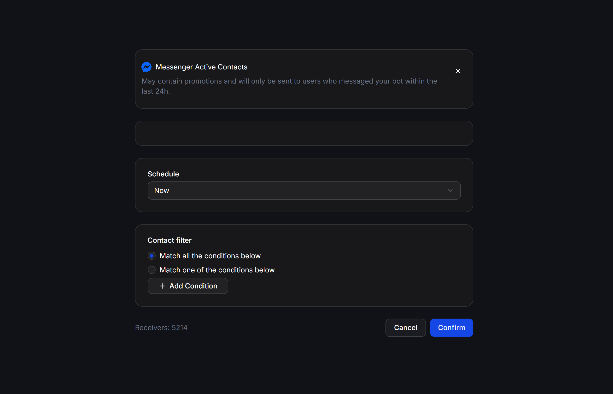 Messenger Active Contacts