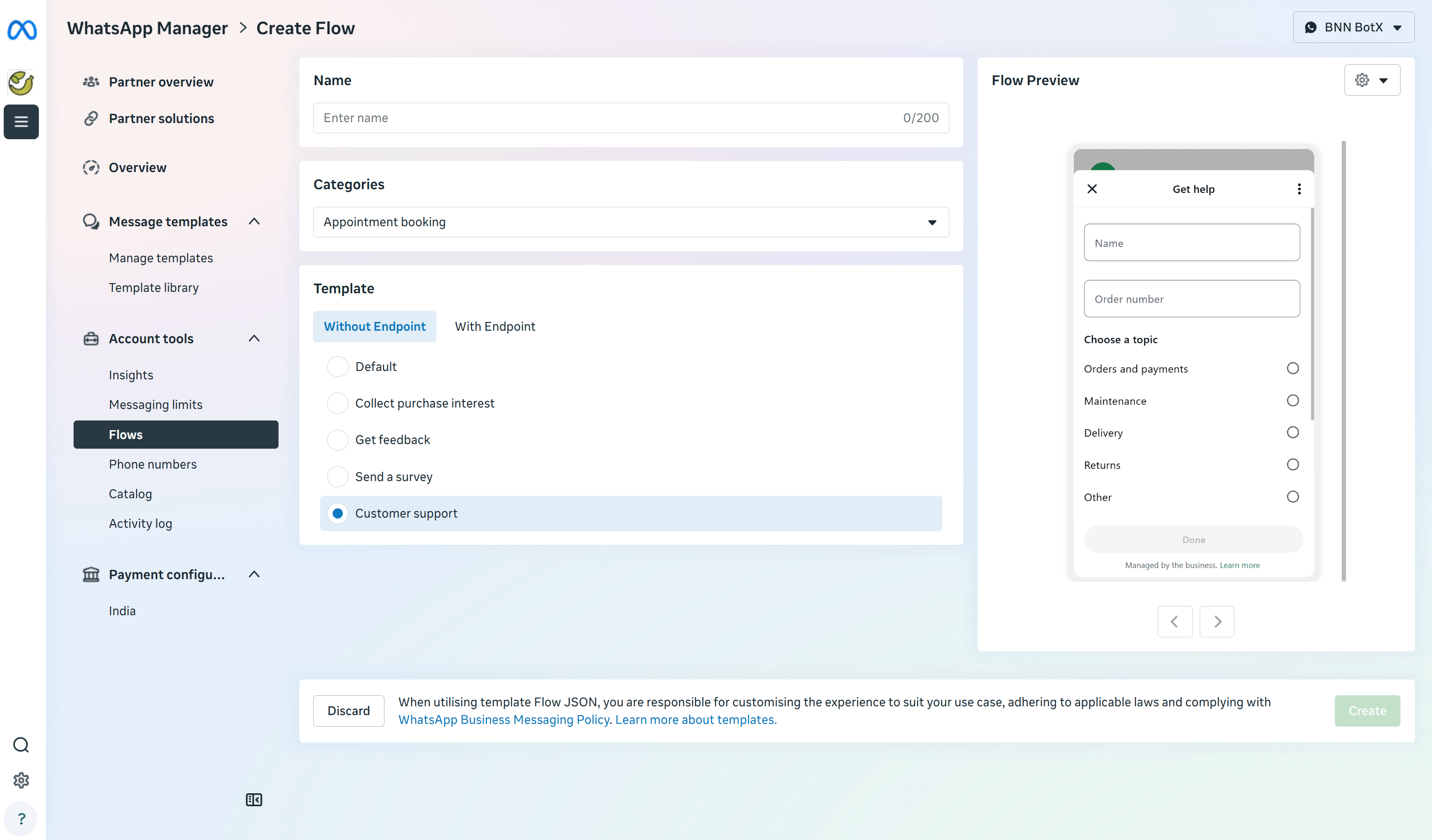 Whatsapp Flow Meta Setup