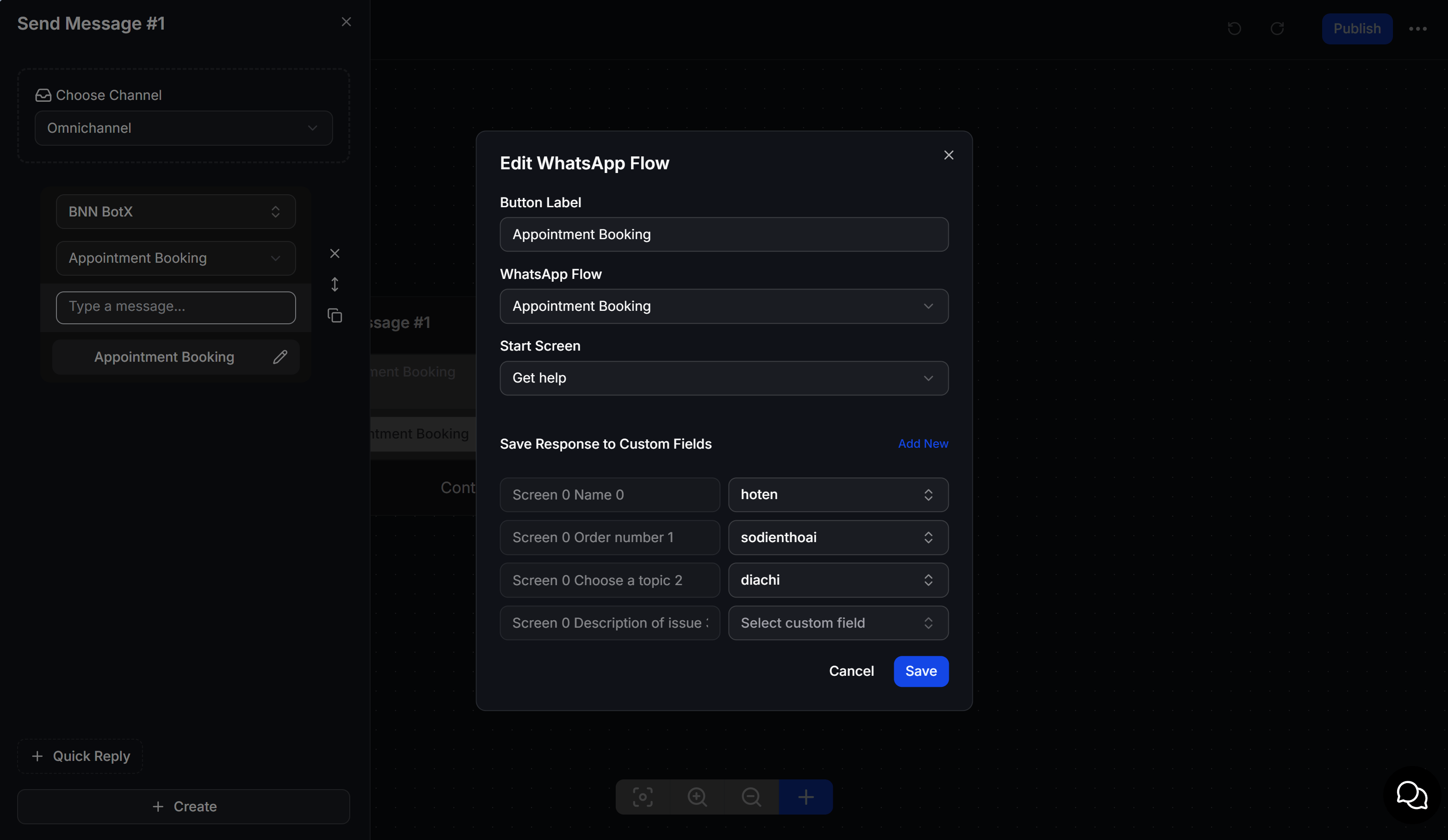 Whatsapp Flow Modal Edit
