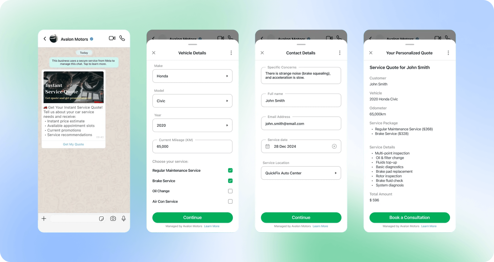 Whatsapp Flow Template Quote