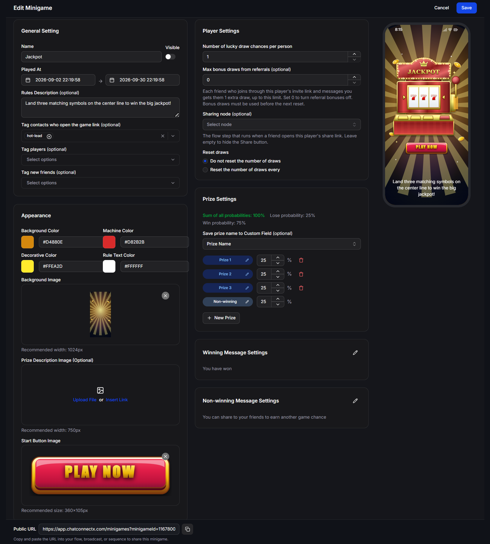 Jackpot Edit Minigame Overview