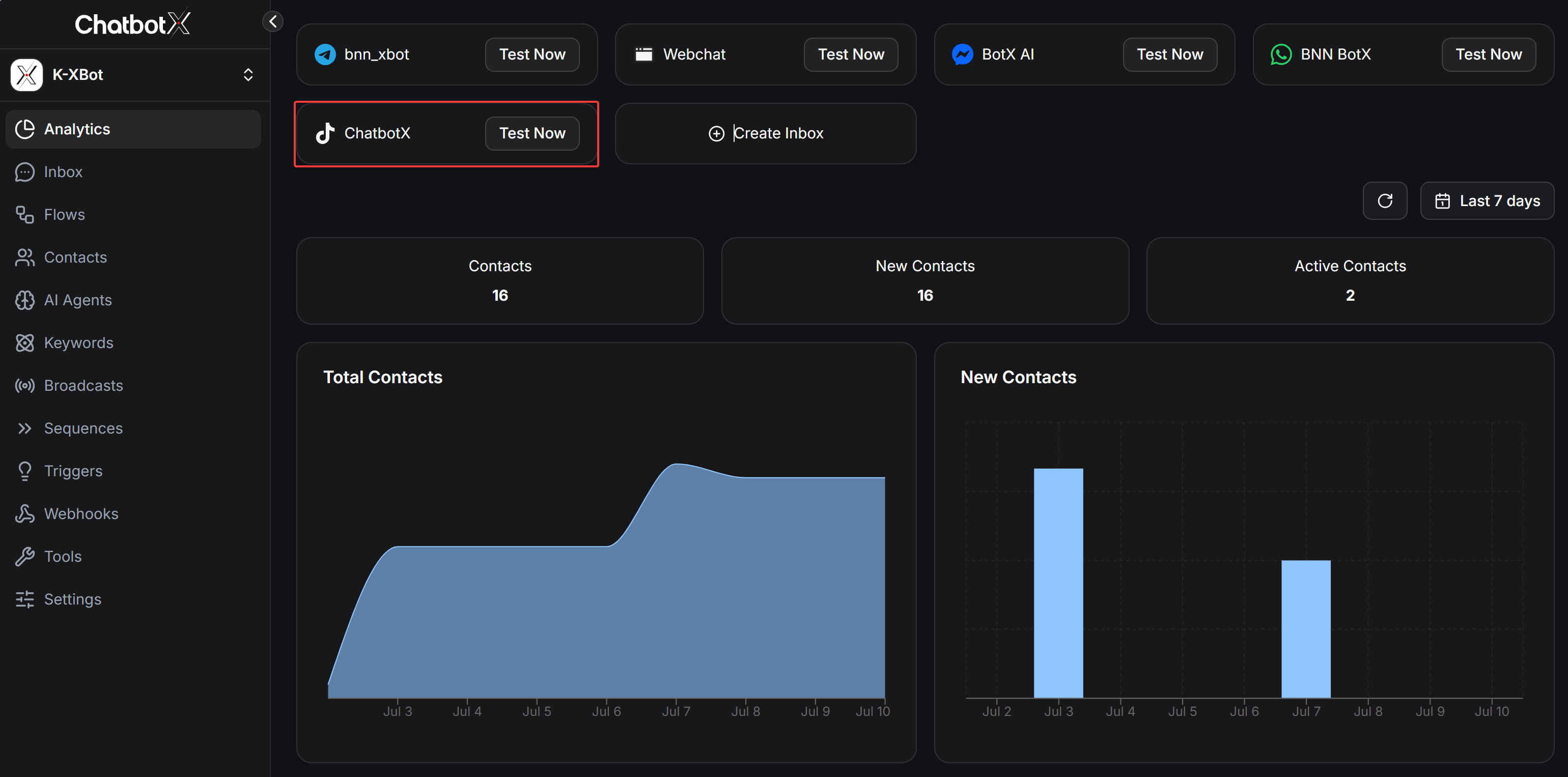 Connect Tiktok Dashboard Check