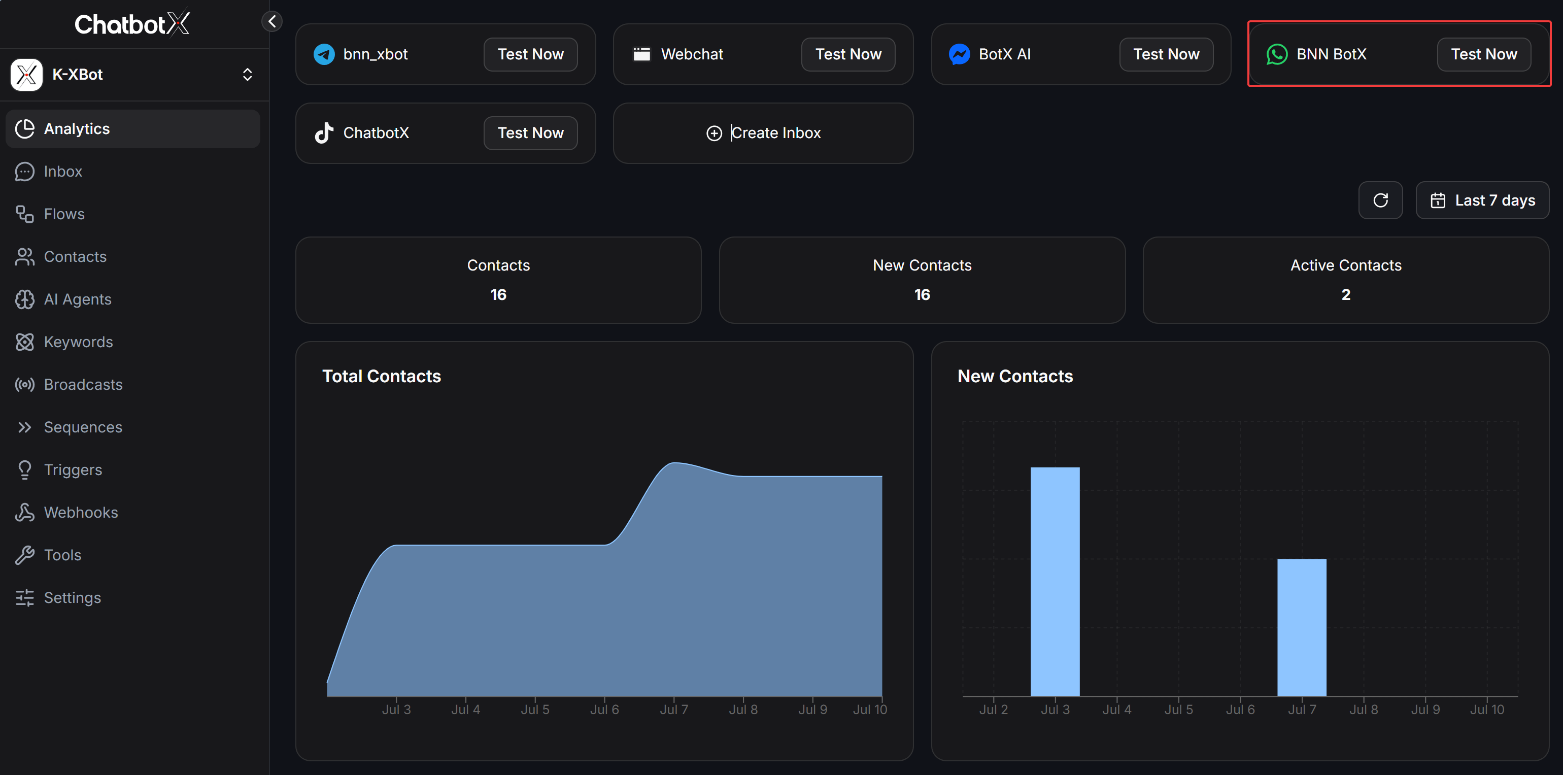 Connect Whatsapp Dashboard Check