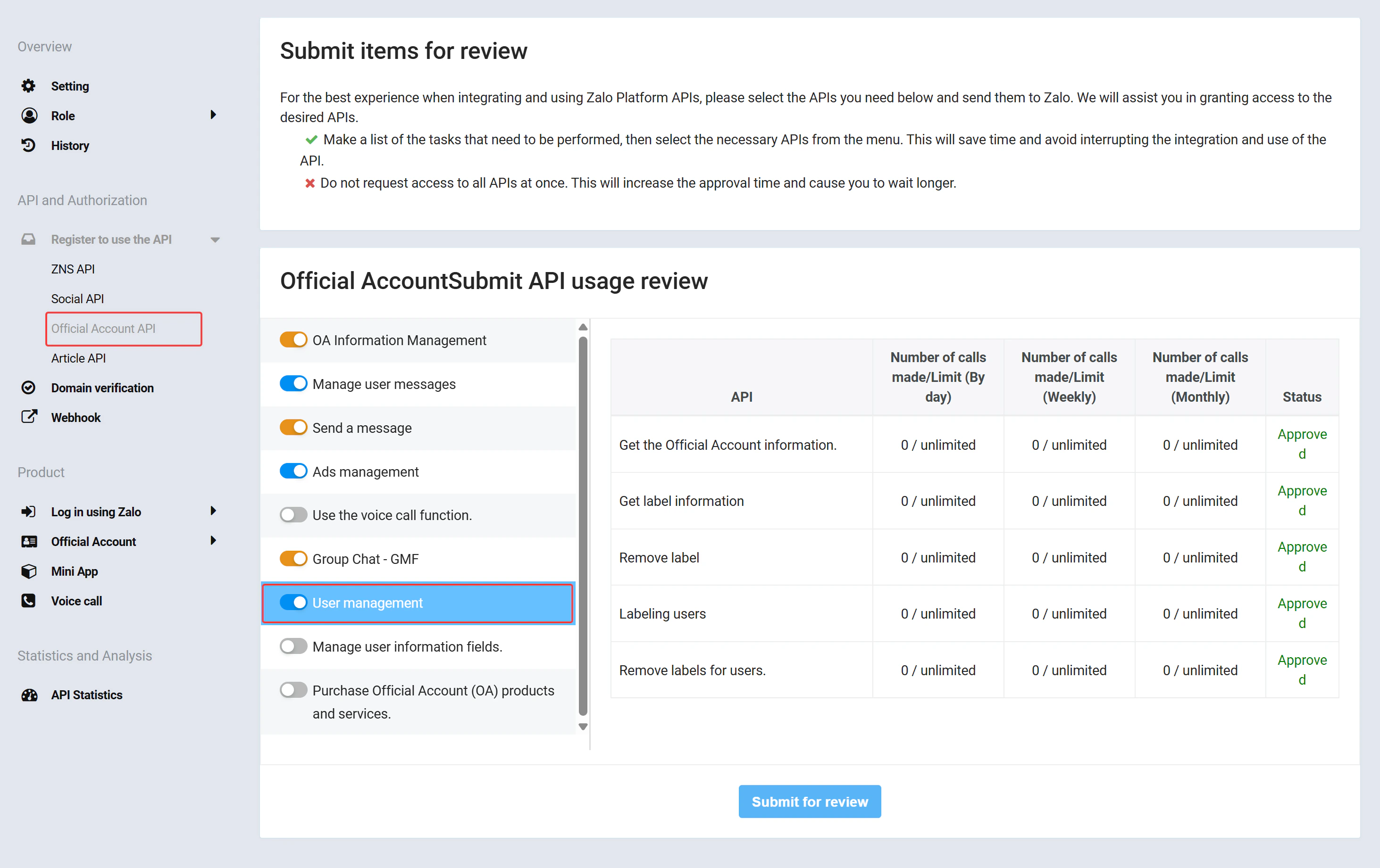 zalo_app_api_settings_enabled_apis_list
