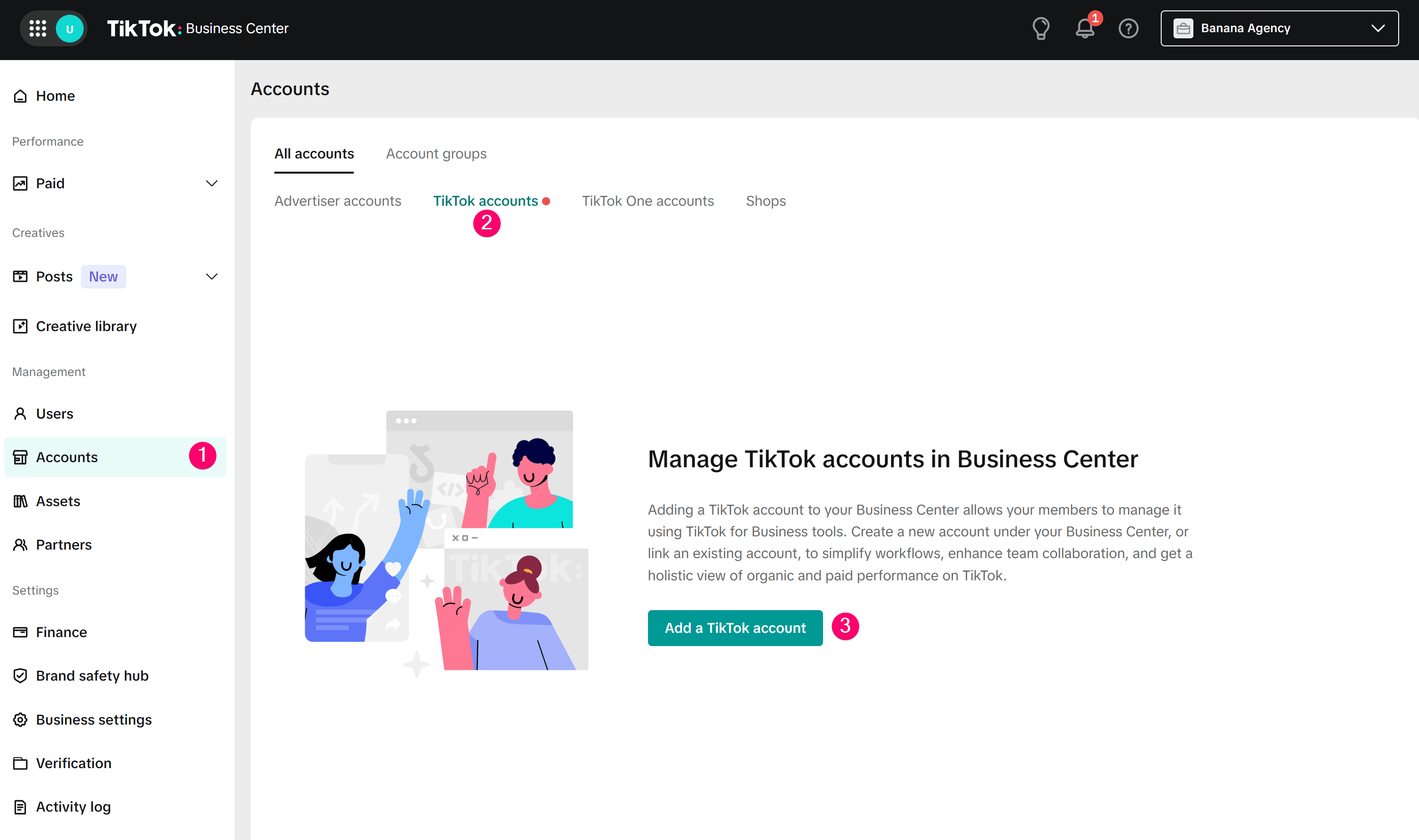 Business Add Tiktok Account