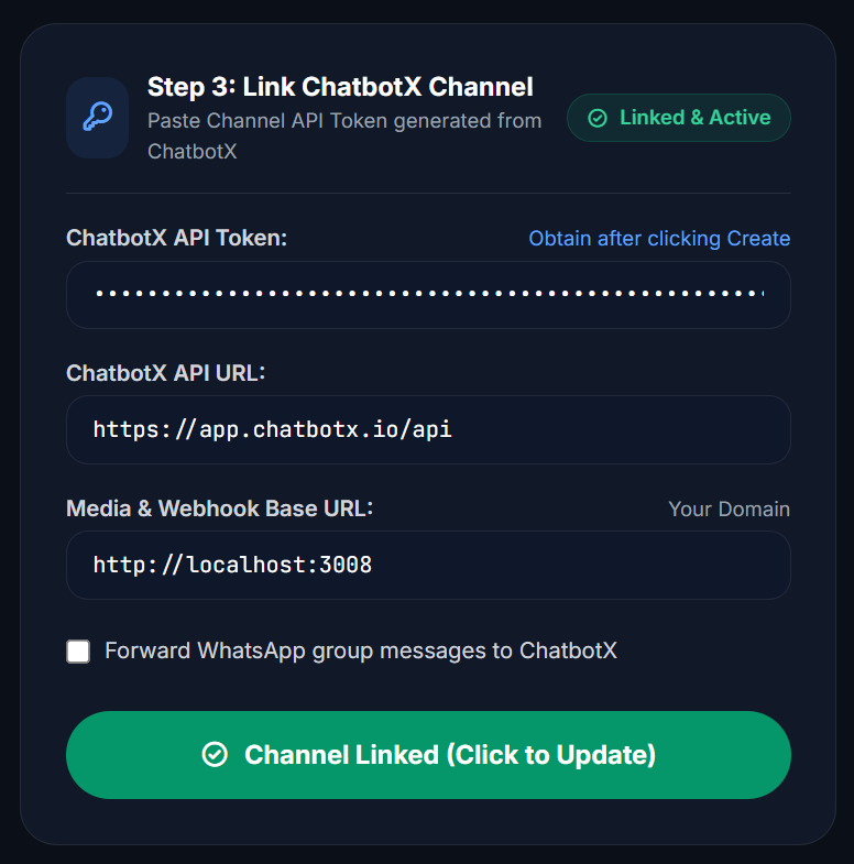 Waha Dashboard Step 3 Activate Token