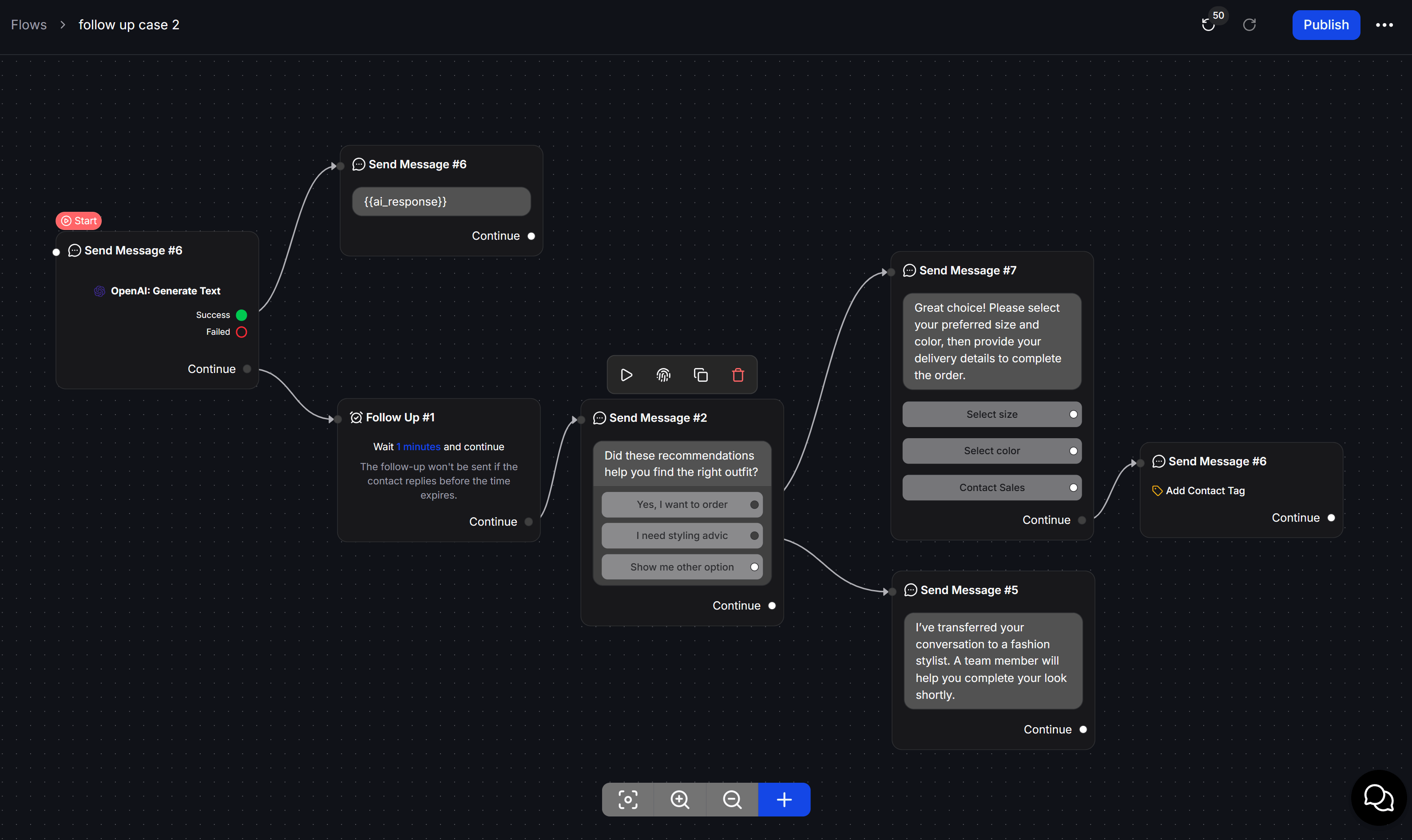 Flow Builder Follow Up with AI Agent