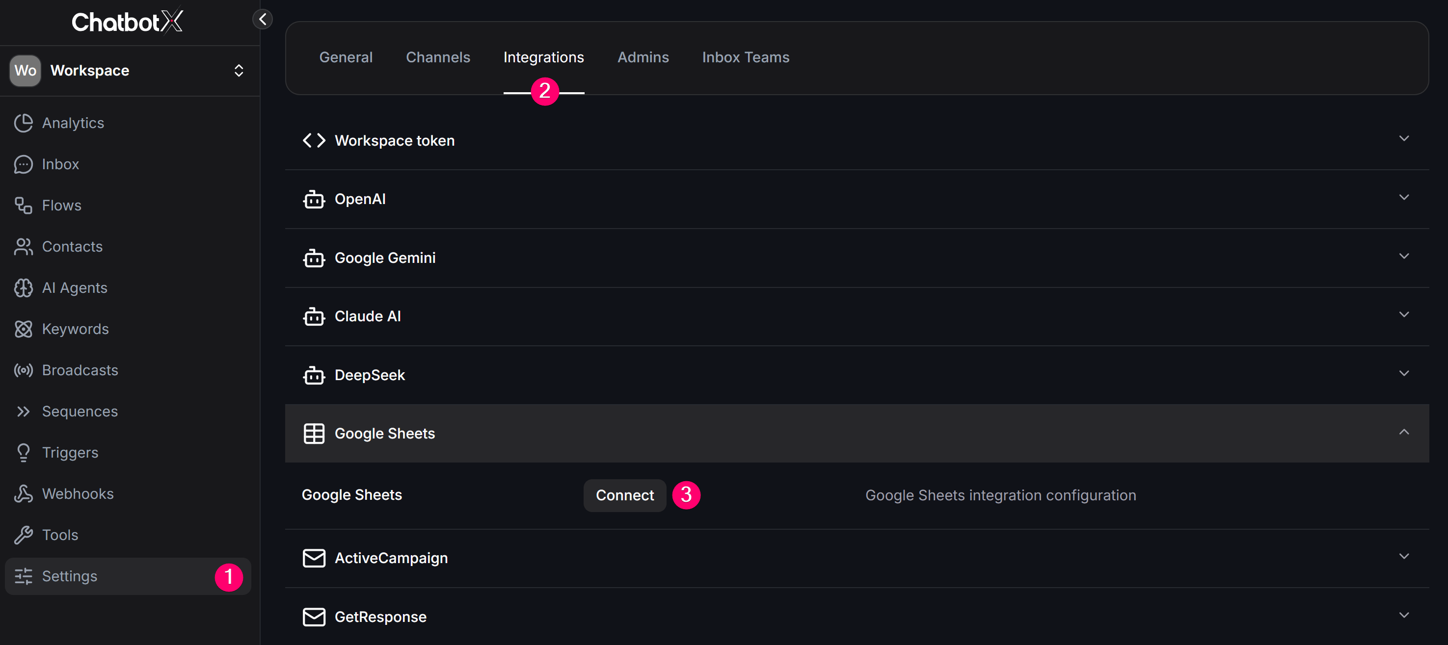 Connect Google Sheet