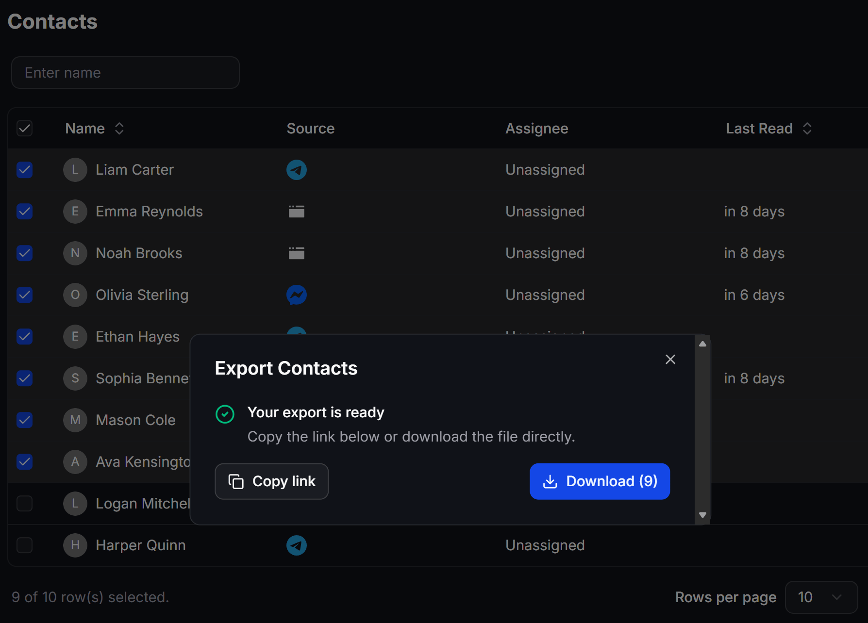 Export Contacts Download