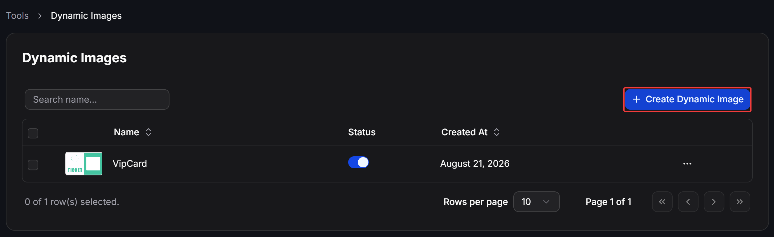 Dynamic Images List View
