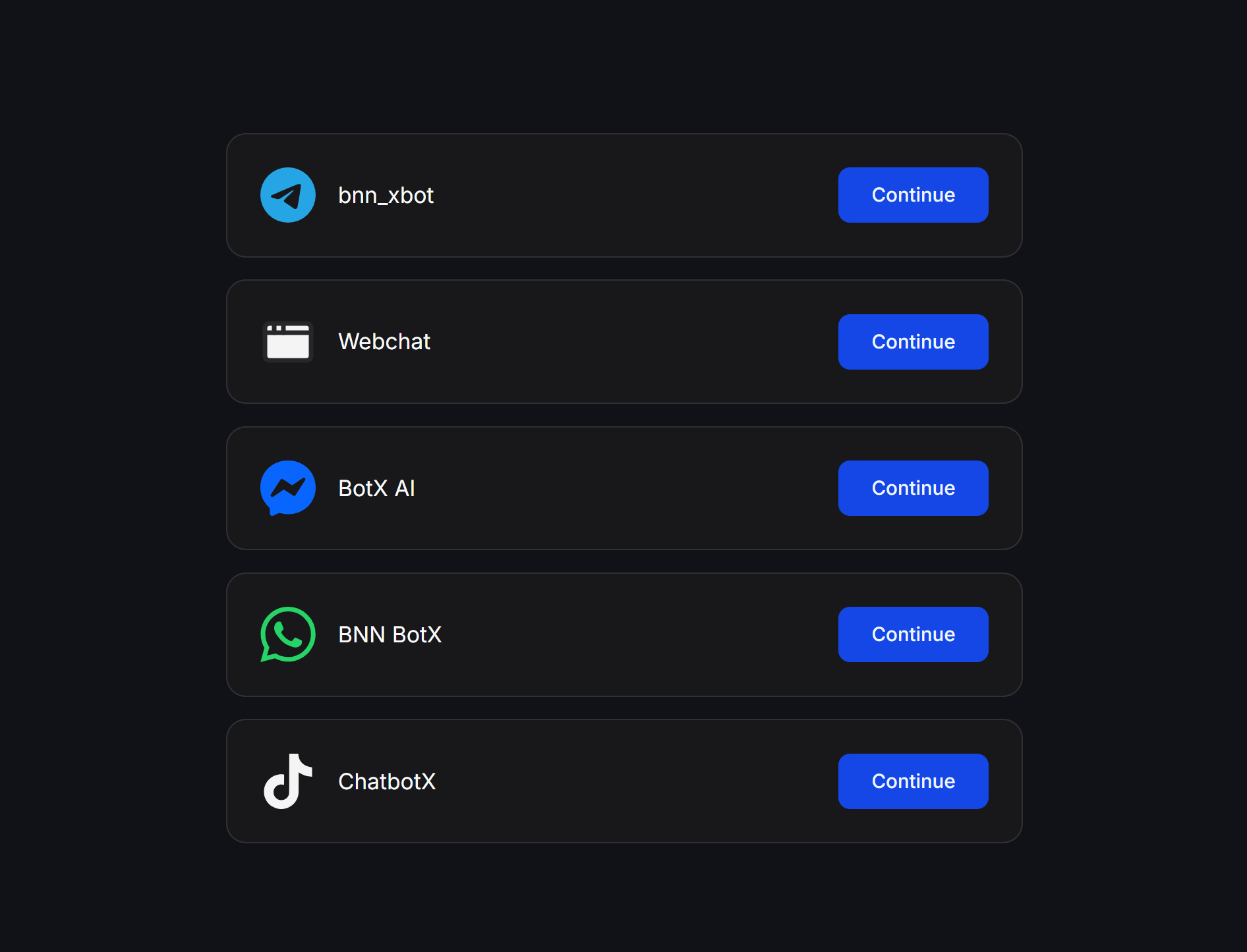 QR Code Channel Selection Landing