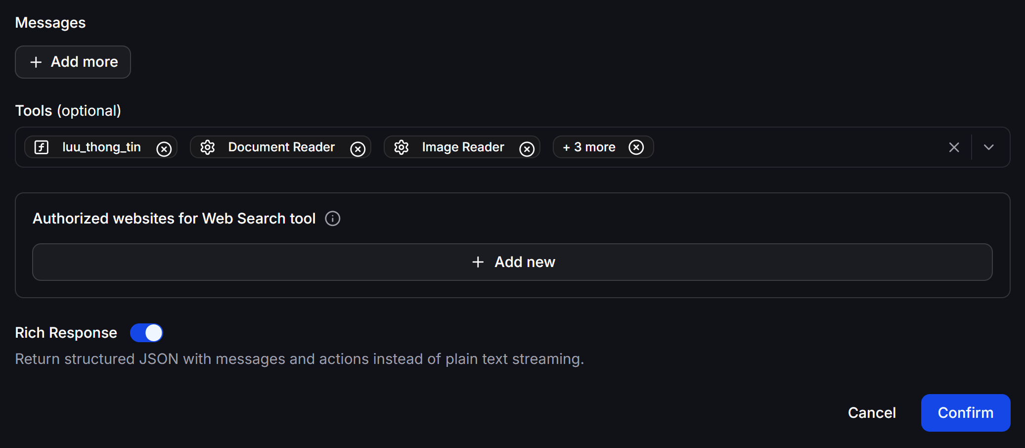 Enable Rich Response