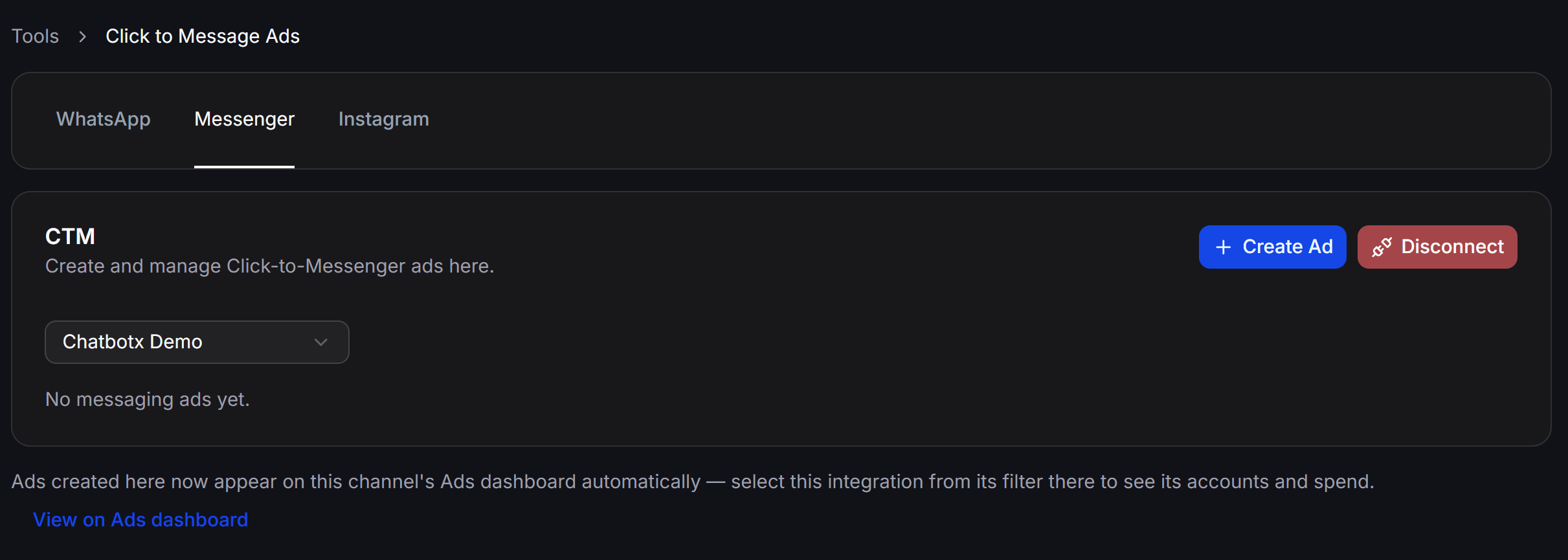 Click To Message Ads Ctm