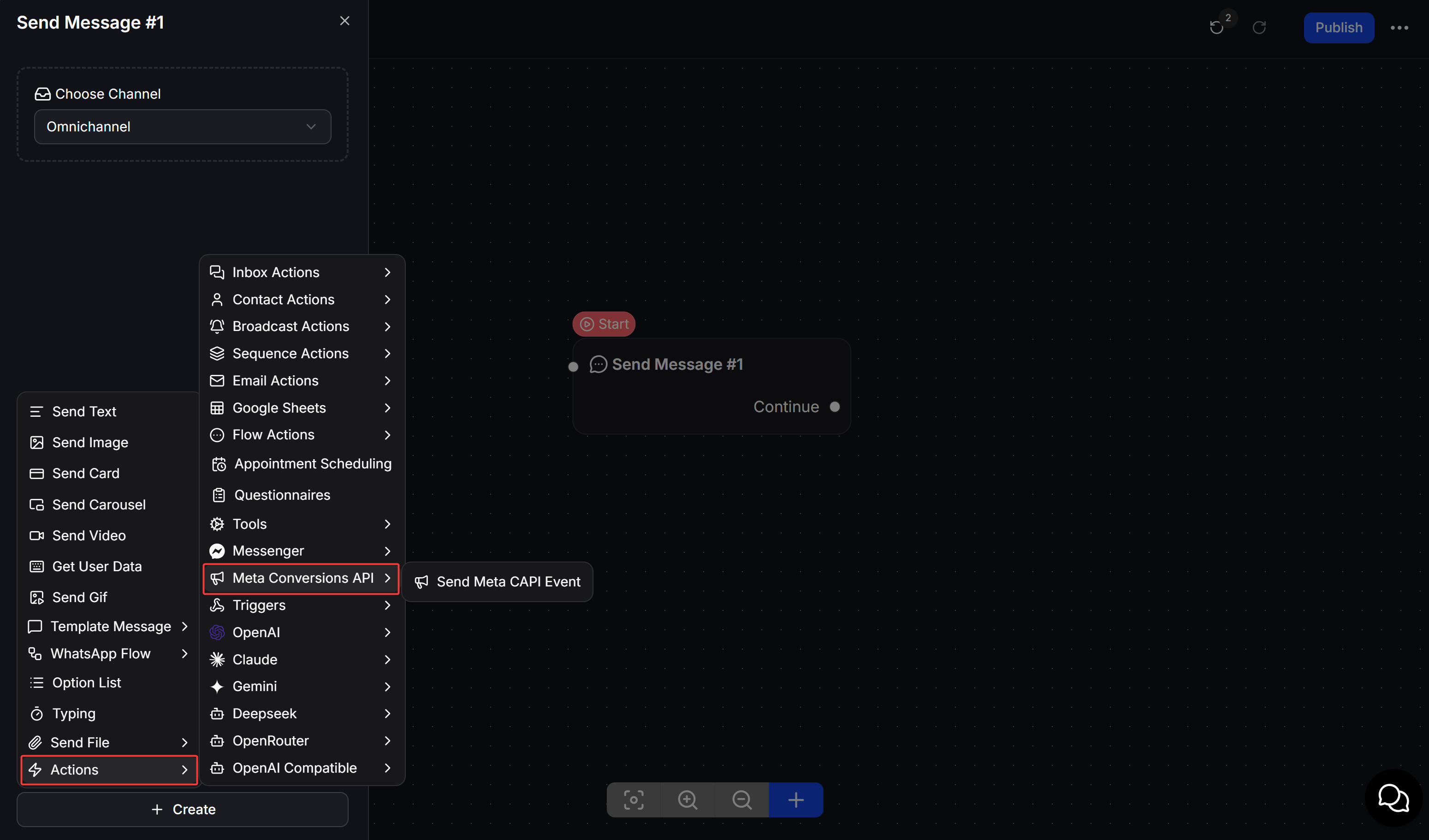 Select Send Meta CAPI Event Action