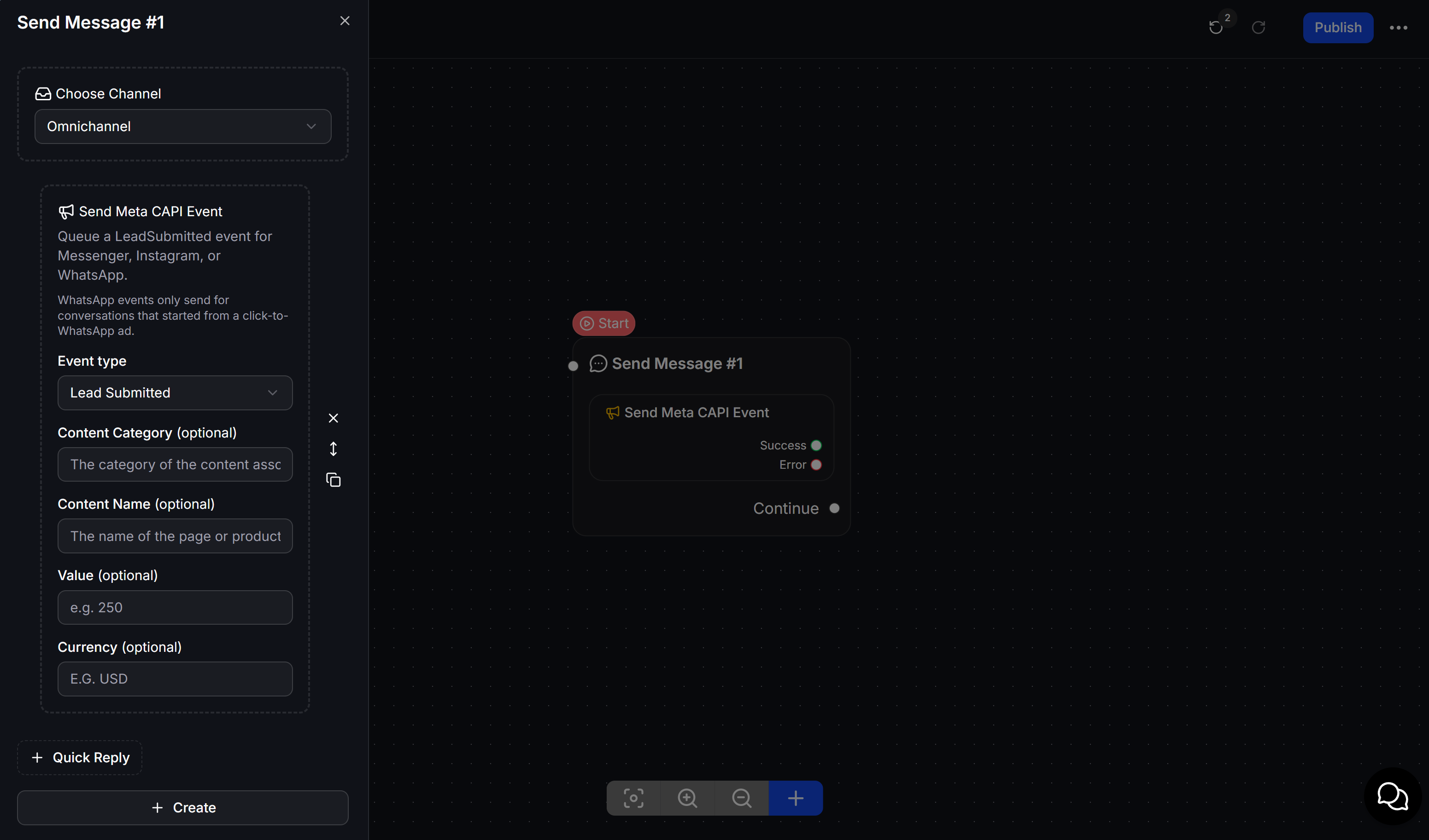 Configure a Meta CAPI Lead Submitted event