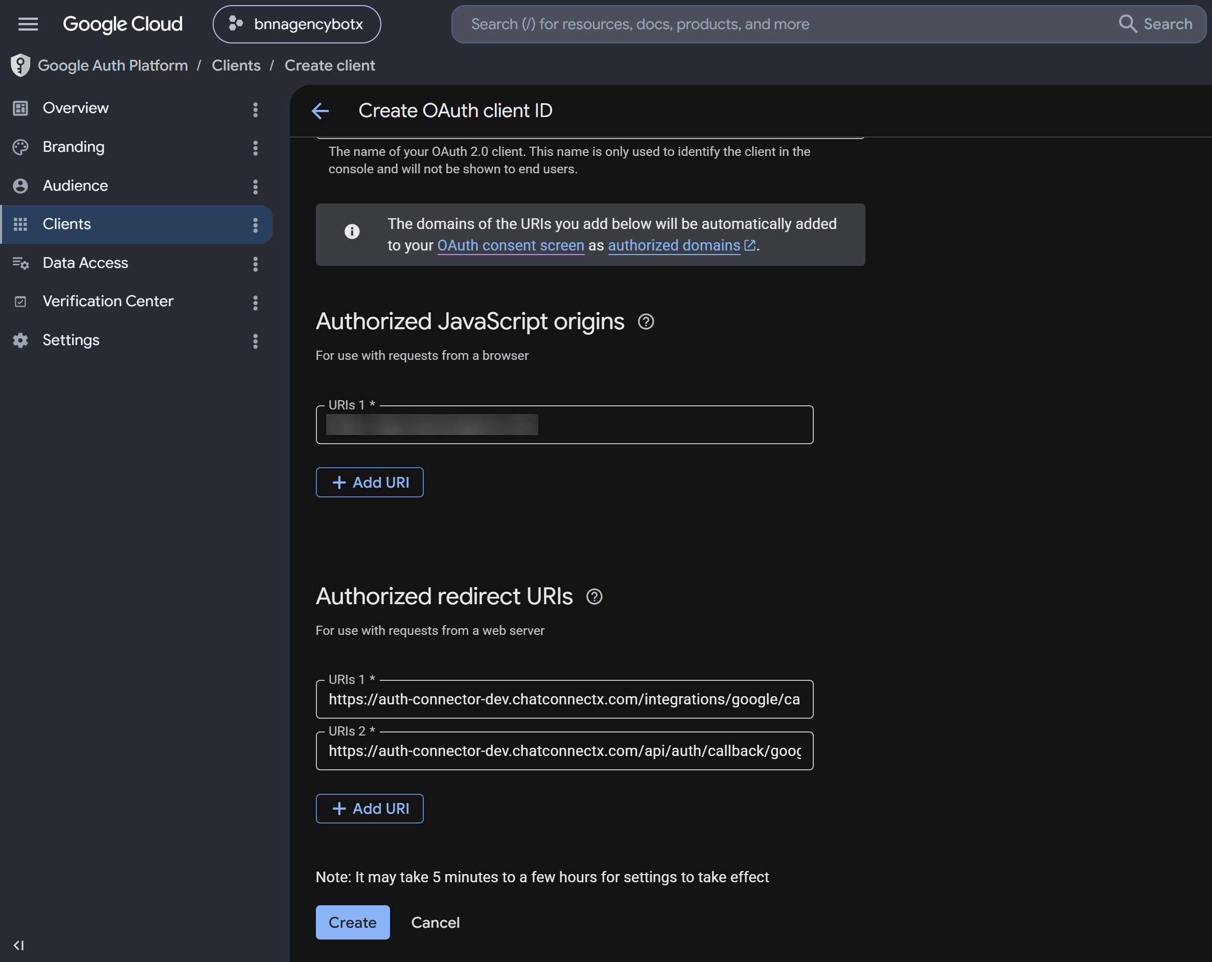 Chatbotx Whitelabel Google App Redirect Uris Dual
