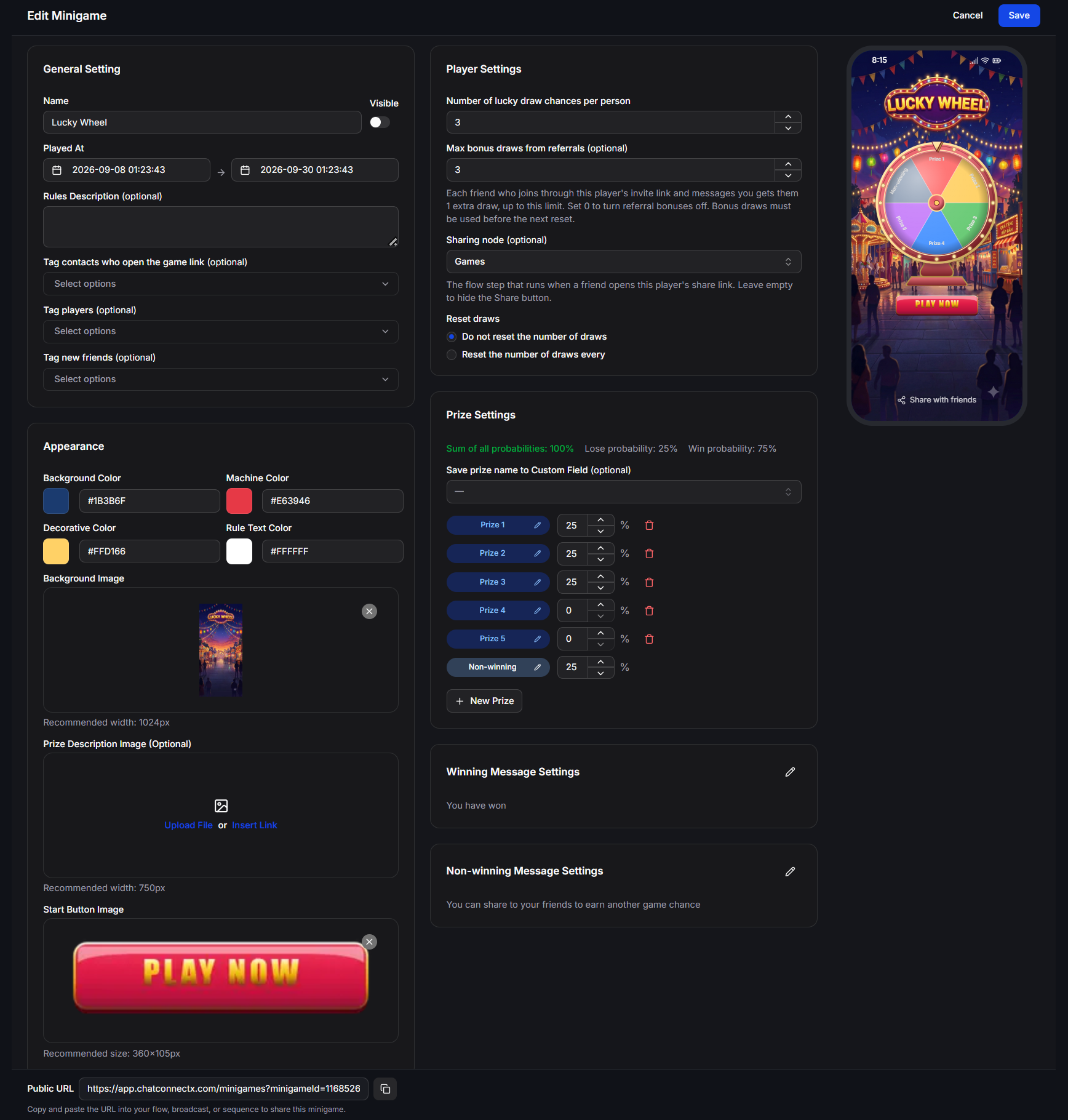 Lucky Wheel Edit Minigame Overview