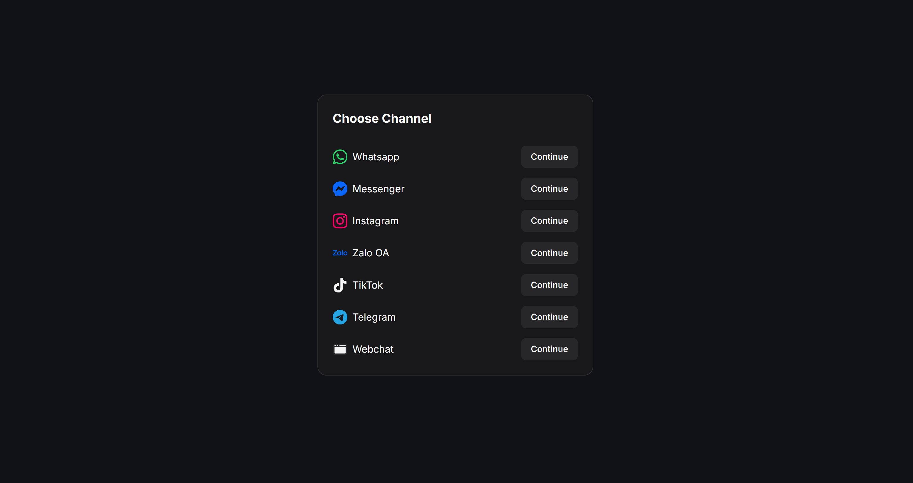 Choose Channel Broadcast