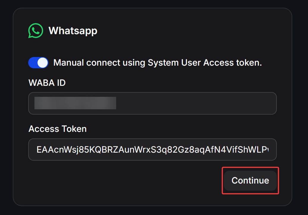whatsapp_manual_setup_waba_id_access_token_input