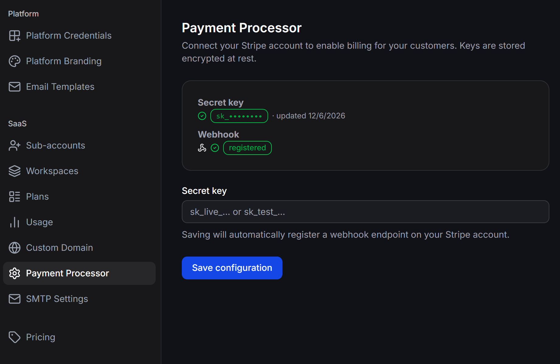 Chatbotx Whitelabel Payment Processor Stripe