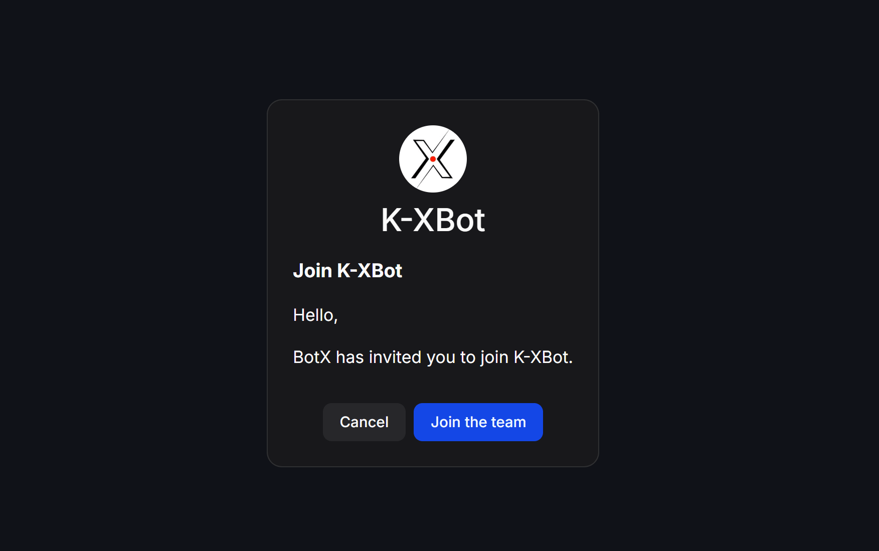 Chatbotx Settings Invite Join Team