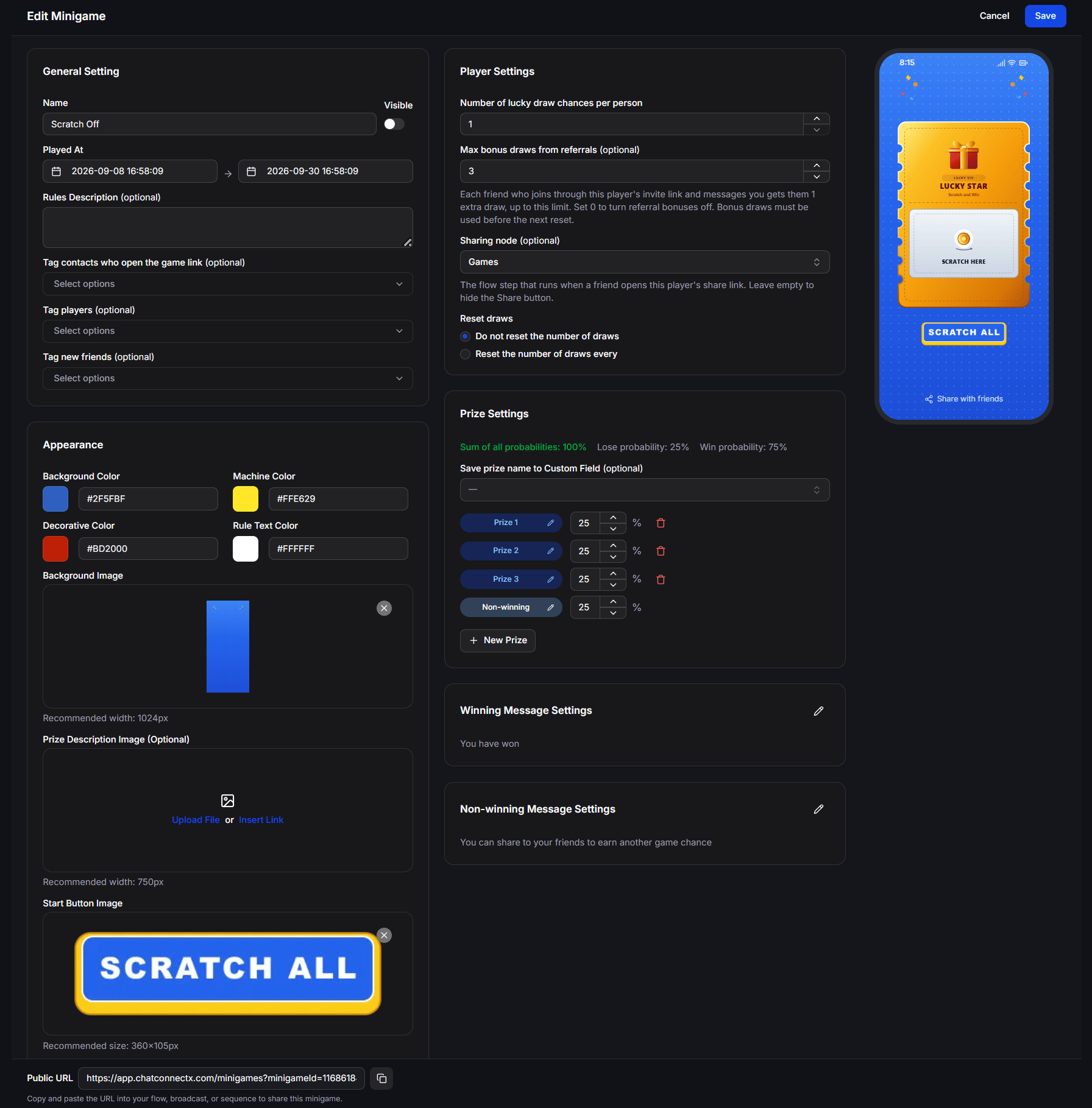 Scratch Off Edit Minigame Overview