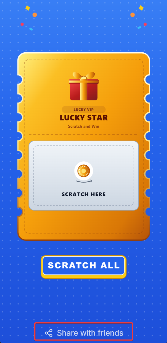Scratch Off Share With Friends Button