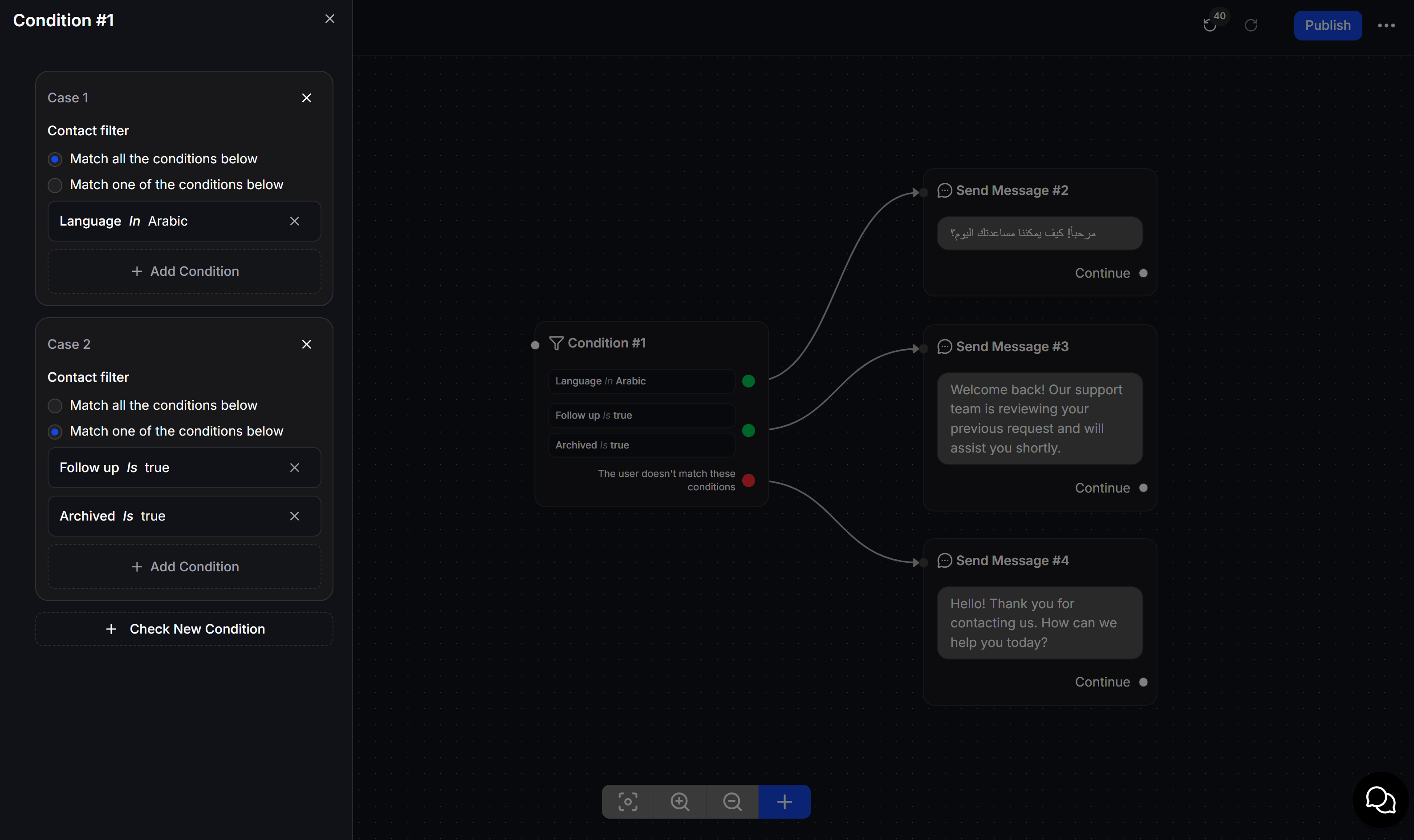 Flow Builder Condition Example