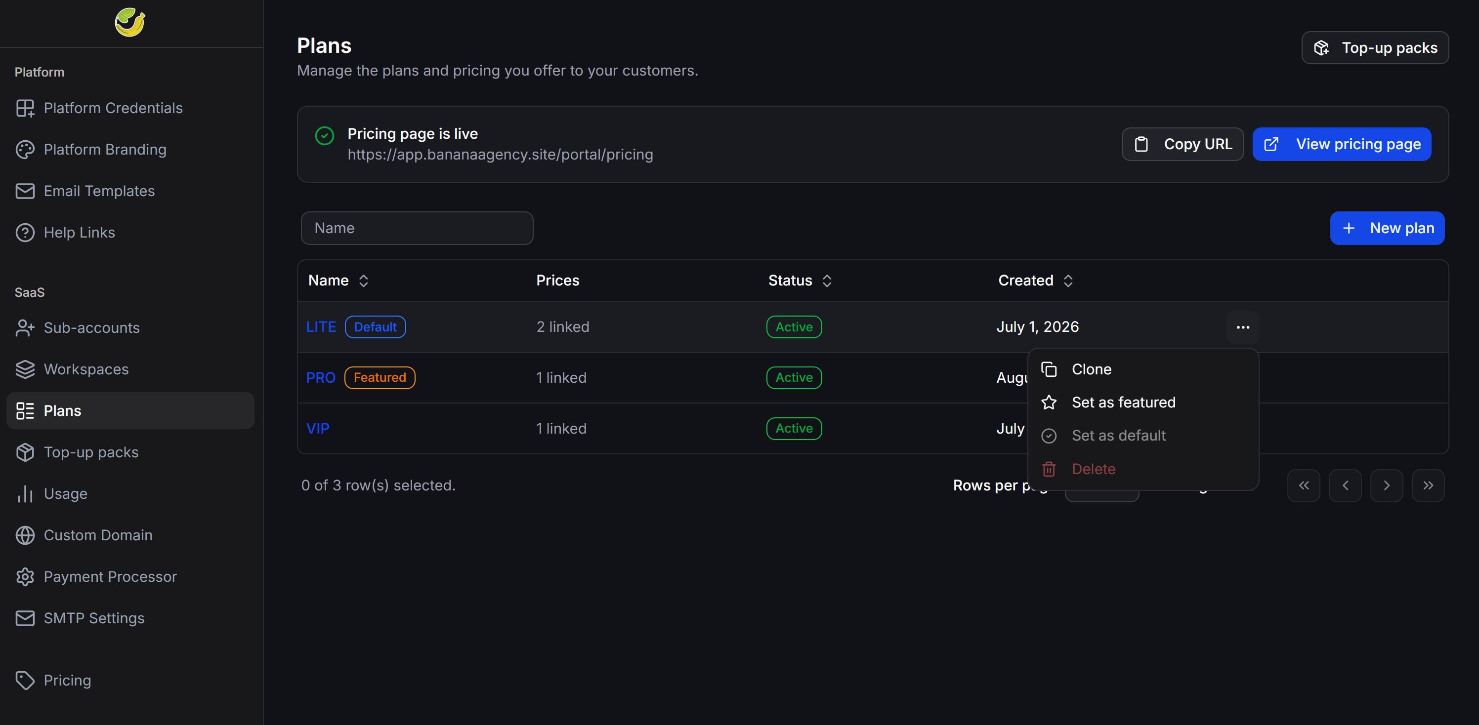Chatbotx Whitelabel Plans Row Actions