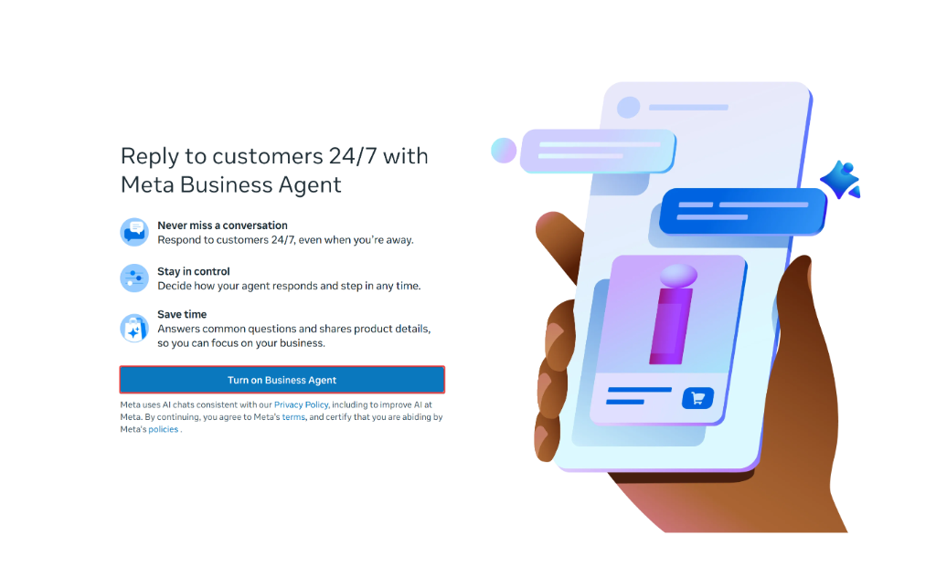Turn on Business Agent