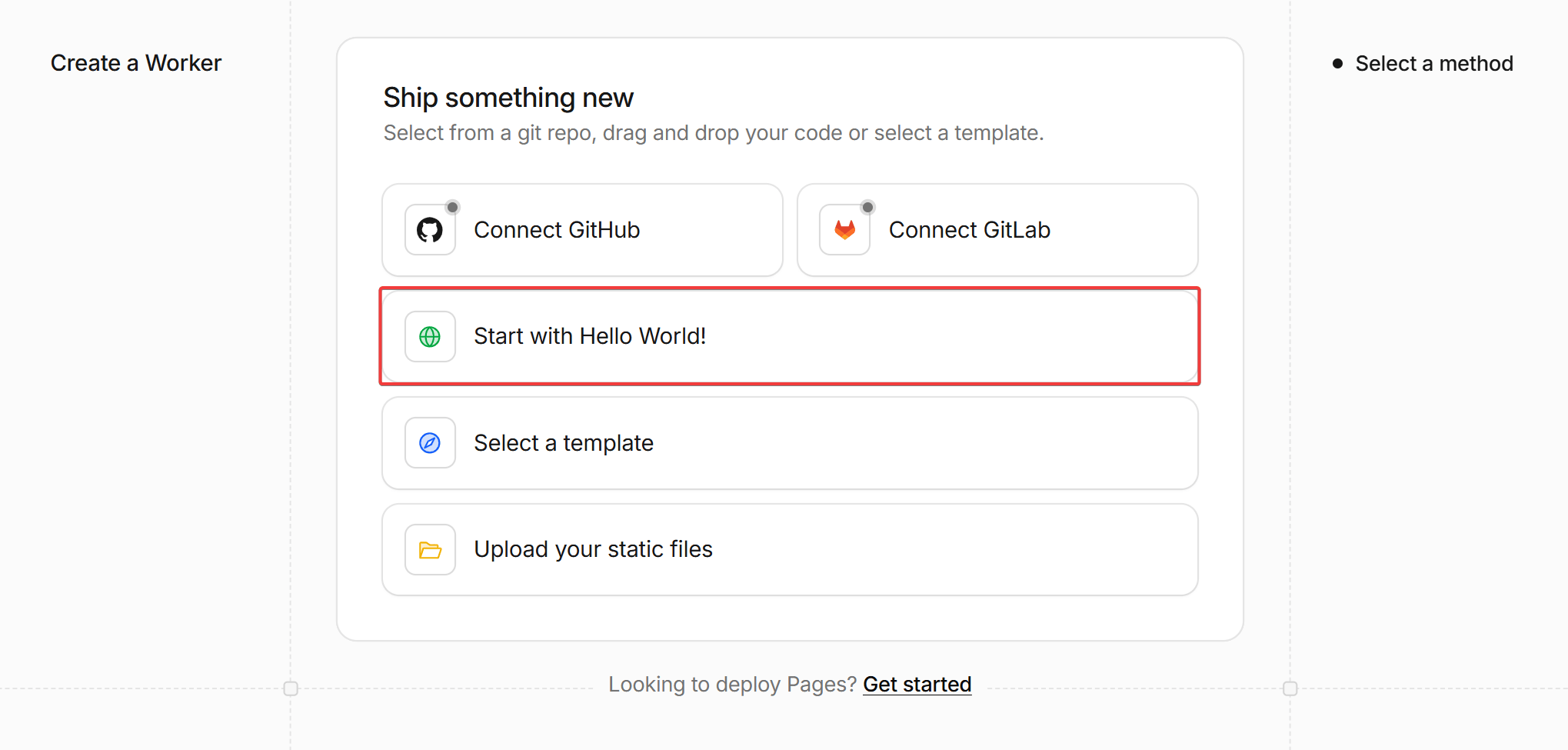 Create A Worker Start With Hello World